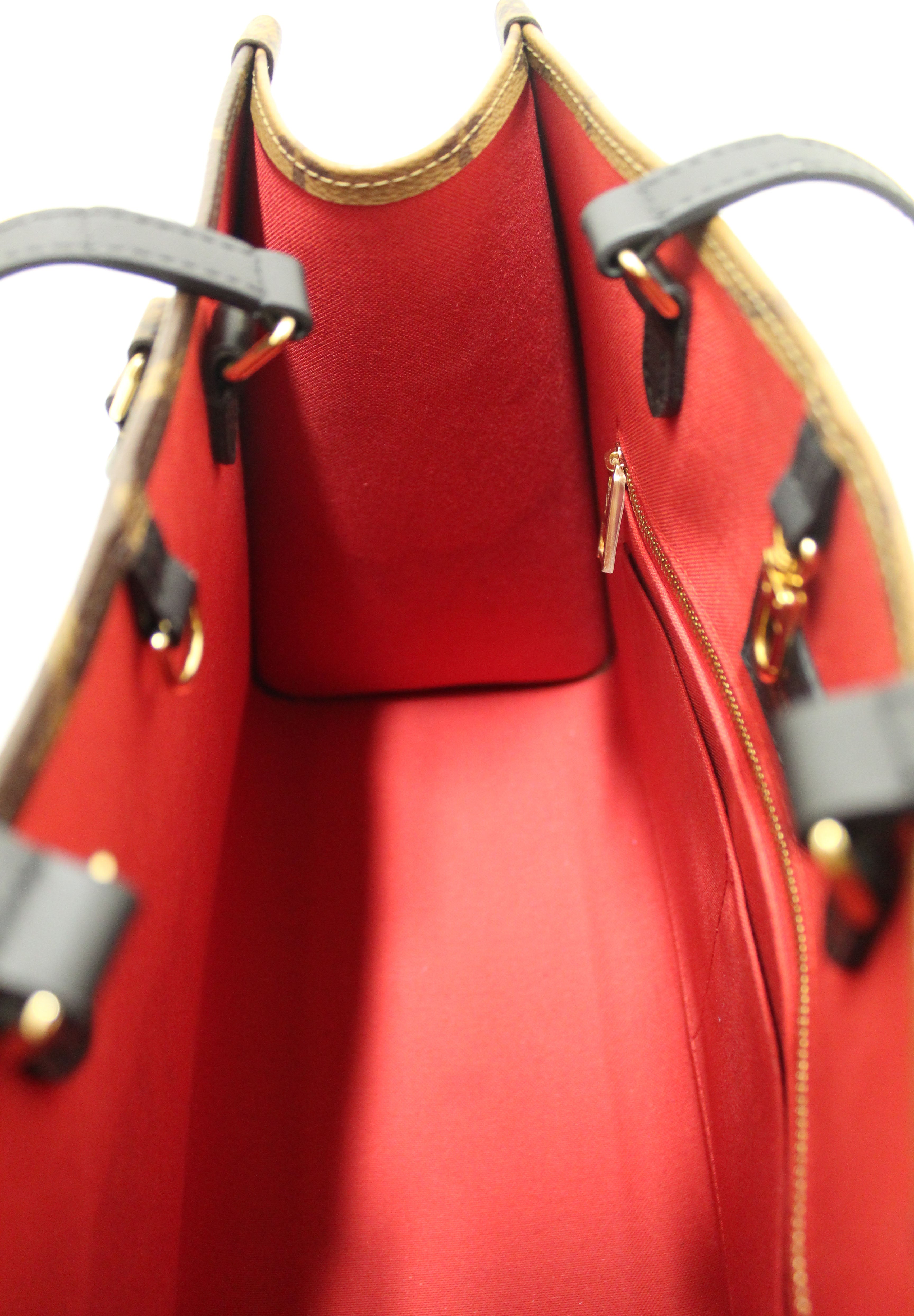 Authentic Louis Vuitton Giant Monogram Canvas OnTheGO MM Tote Bag - Luxury Designer Handbag for Women, Spacious Work & Travel Tote, Perfect for Office, Business Trips & Weekend Getaways