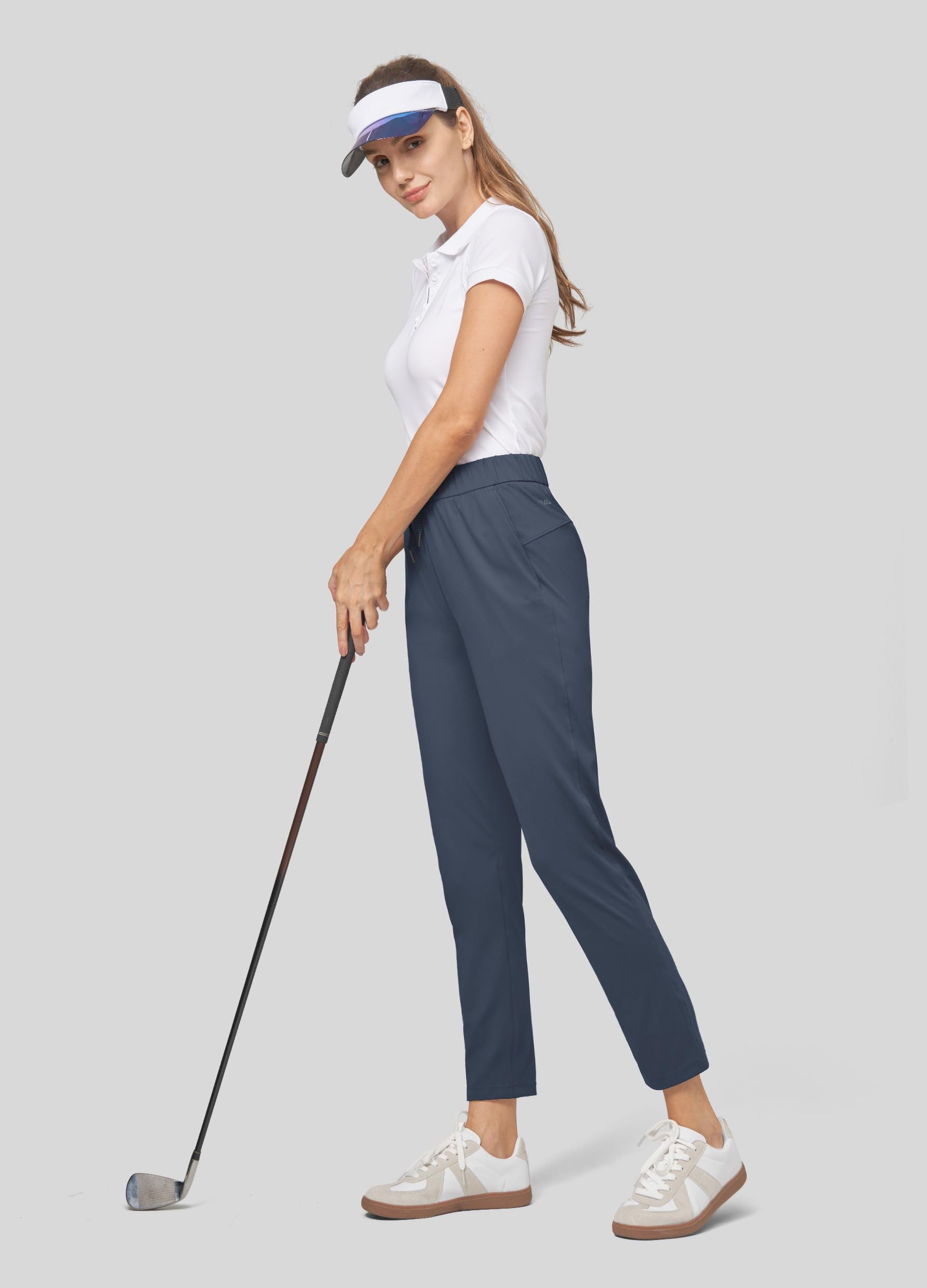 Willit Women's 7/8 Golf Travel Pants - Quick Dry Athletic Lounge Sweatpants for Yoga, Running & Casual Wear | Perfect for Travel, Gym & Everyday Comfort