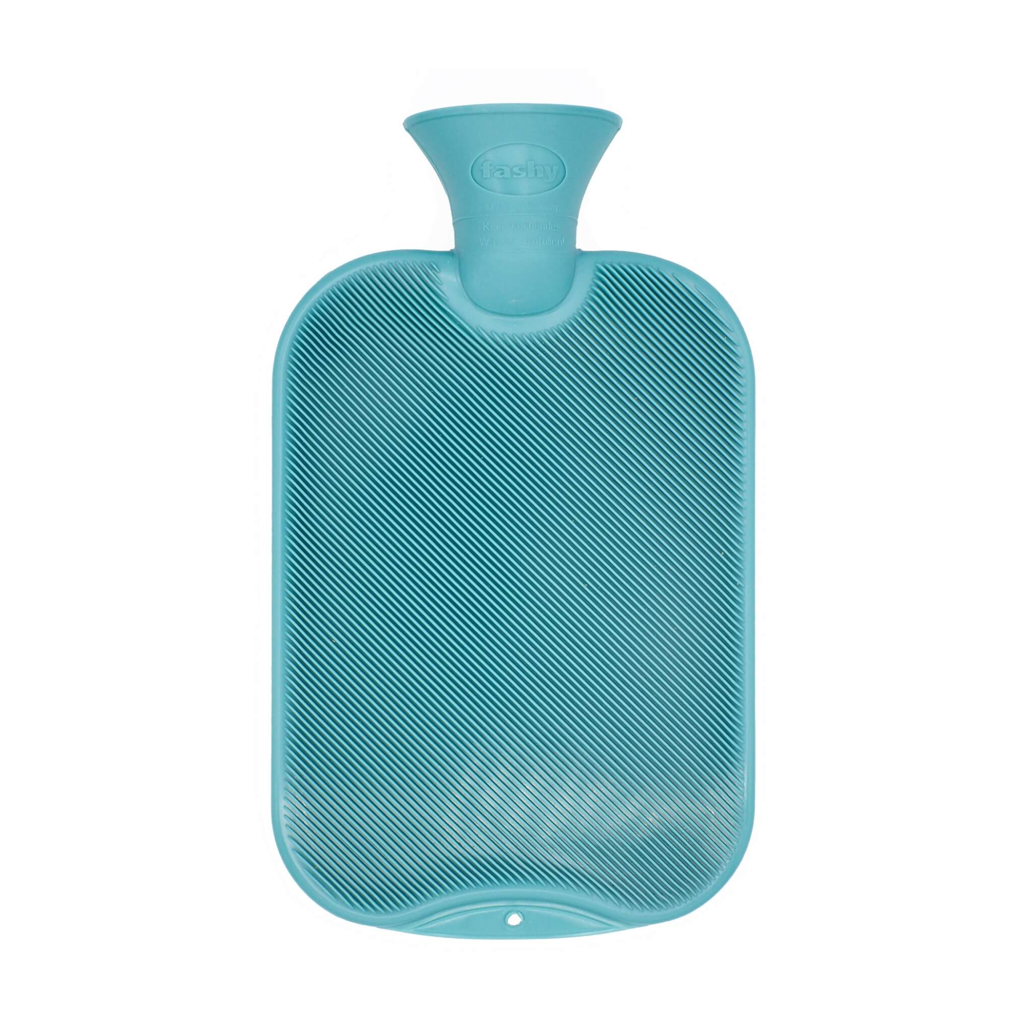2 Liter Sage Green Single Ribbed Fashy Hot Water Bottle - Perfect for Pain Relief, Warmth & Comfort in Bed, Office or Travel