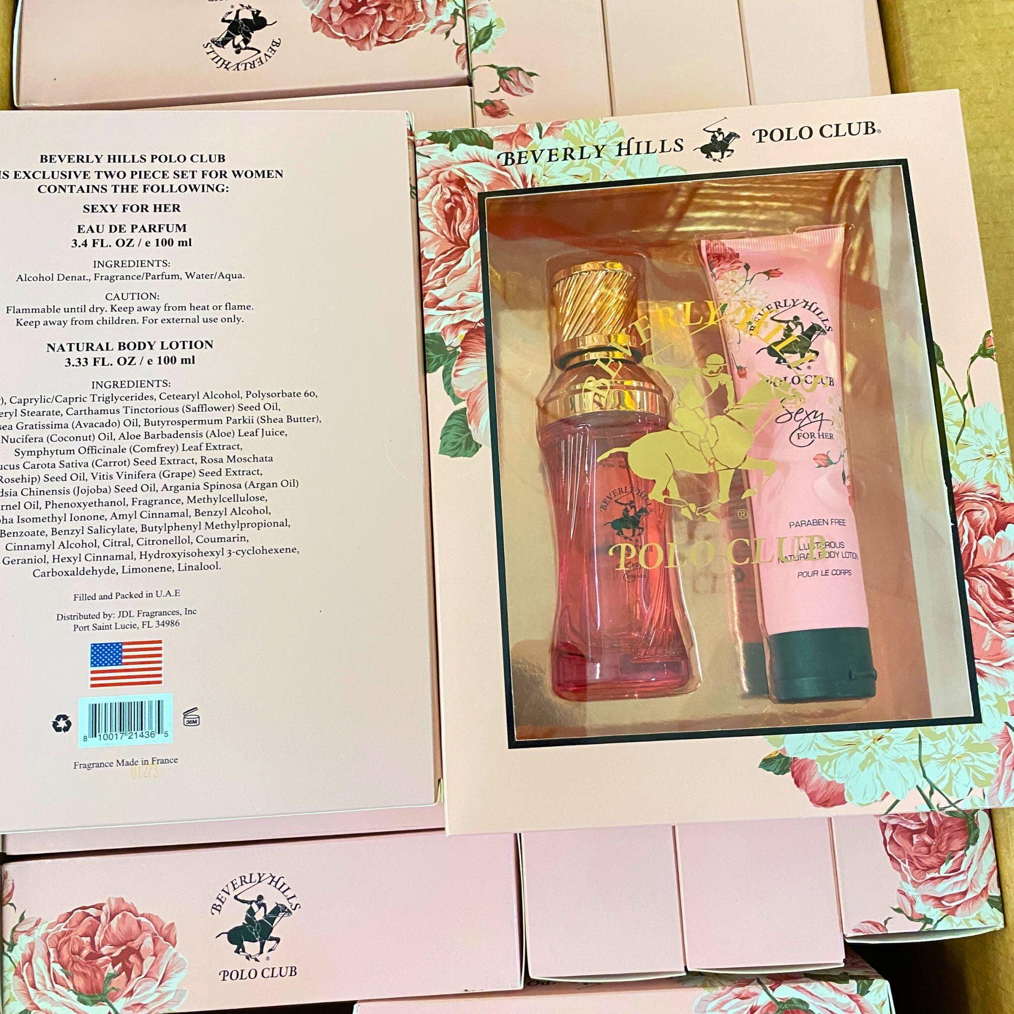 Beverly Hills Polo Club Perfume for Women - 3.33 oz / 60 Pcs Set - Long Lasting Floral Fragrance for Daily Wear, Office & Special Occasions