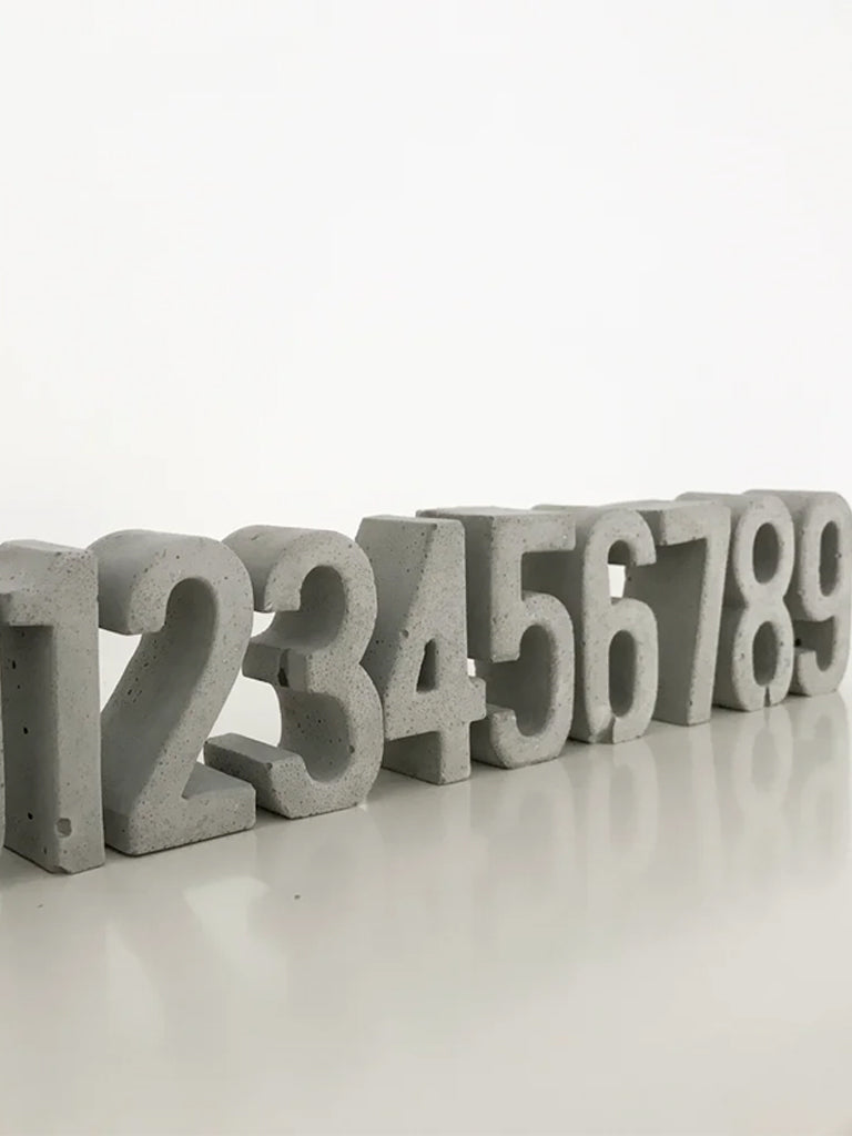 Concrete Number 5 - Durable Outdoor Address Plaque for House & Mailbox - Perfect for Home, Garden & Property Identification