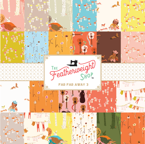 Heather Ross Far Far Away 3 Mushroom Print Fabric by the Yard - Taupe Cotton Material for Quilting, Dressmaking & DIY Crafts