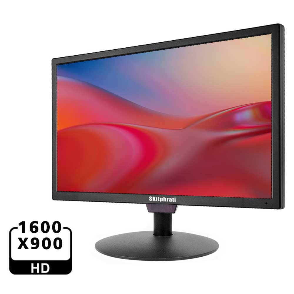 20 Inch LED PC Monitor - 1600x900 Resolution with HDMI/VGA/BNC/AV Ports & Built-in Speakers, VESA Mount Compatible for Desktop, Laptop & Computer - Perfect for Home Office, Gaming & Multimedia Entertainment