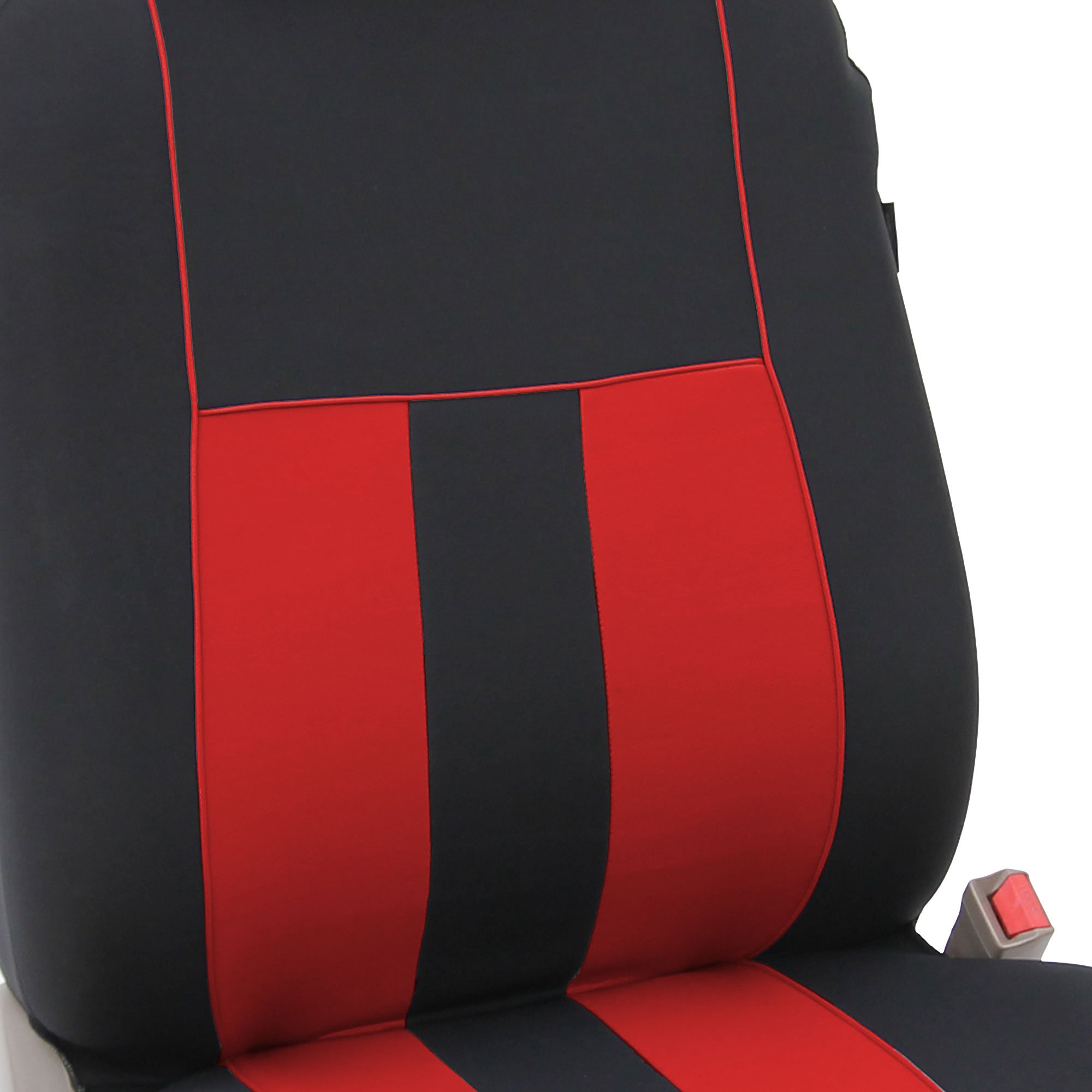 TLH Automotive Universal Car Seat Covers - Airbag Compatible Beige Striped Front Set | Perfect Fit for Cars, Trucks & SUVs | Premium Seat Protectors for Comfort & Style | Ideal for Daily Commutes, Road Trips & Family Travel