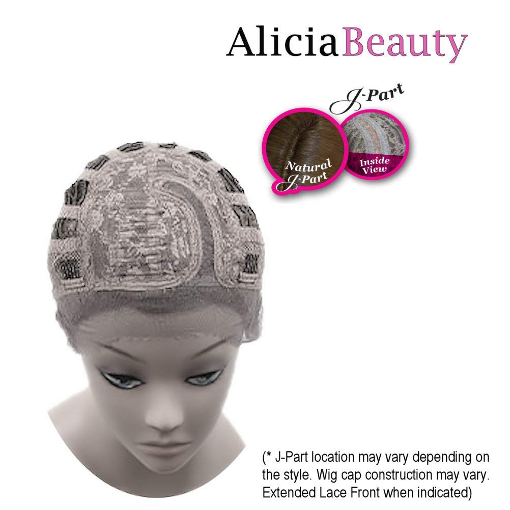 Heat Resistant Fiber Lace Part Wig in Jet Black - Natural Looking Hairpiece for Daily Wear & Cosplay