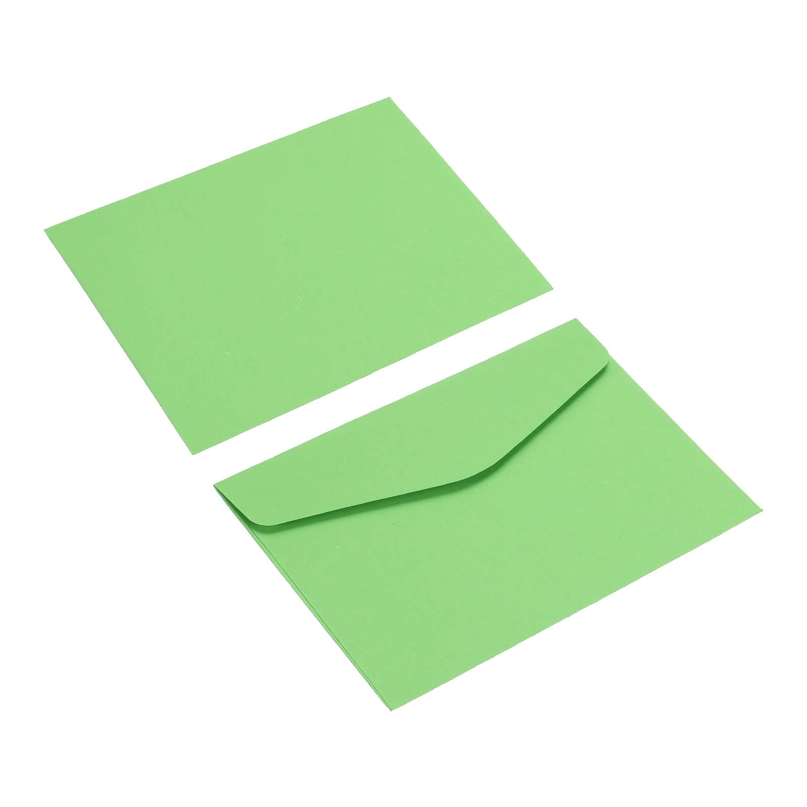 PATIKIL Mini Envelopes 60 Pack - 4.5 x 3.2 Inch Blank Paper Envelopes for Business Cards, Notes & Small Items Storage - Perfect for Greeting Cards, Parties & Office Organization (Green)