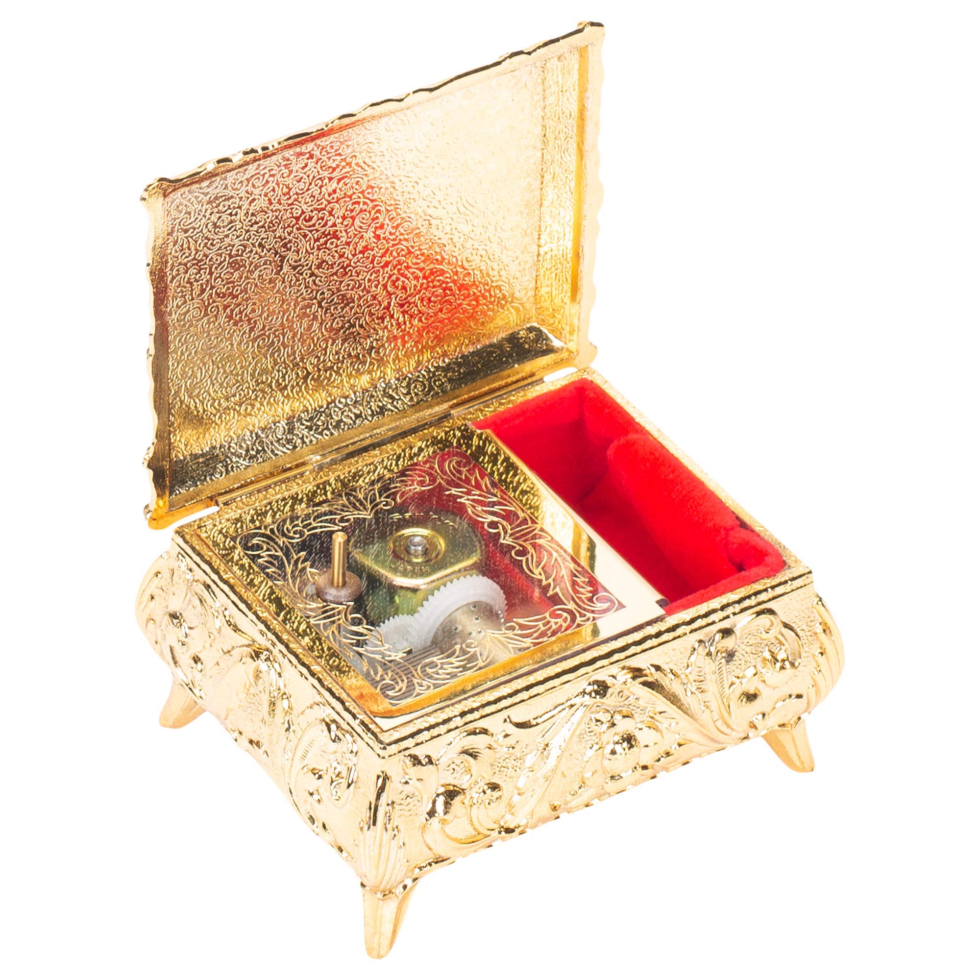 Elegant Ceramic Music Jewelry Box with Detailed Instrument Design - Plays 'Wind Beneath My Wings' - Perfect for Gift Giving, Home Decor & Jewelry Storage