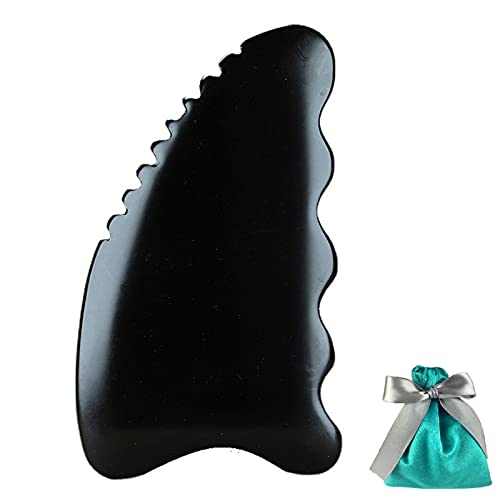 Bian Stone Gua Sha Massage Tool for Face, Neck, Back & Foot - Natural Skincare & Lymphatic Drainage Therapy - Perfect for Relaxation, Anti-Aging & Self-Care Routine