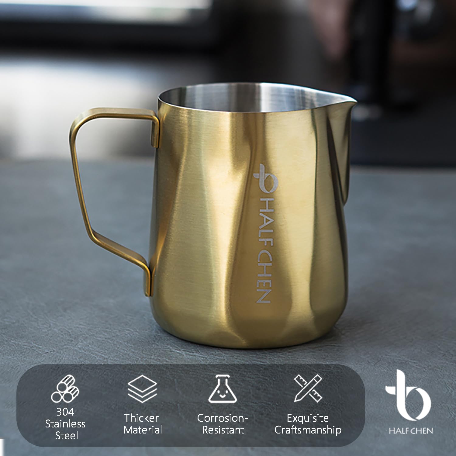 Stainless Steel Milk Frothing Pitcher 350ml/600ml (12oz/20oz) - Barista Coffee Frother for Cappuccino, Latte & Espresso - Perfect for Home & Professional Coffee Shops