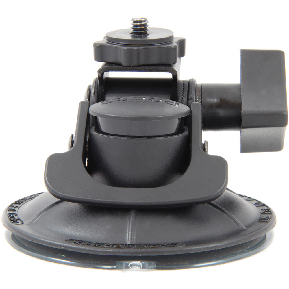 Delkin Devices Fat Gecko Stealth Single Suction Cup Camera Mount for Action Cameras - Perfect for Dash Cams, Motorcycle Riding, and Adventure Filming