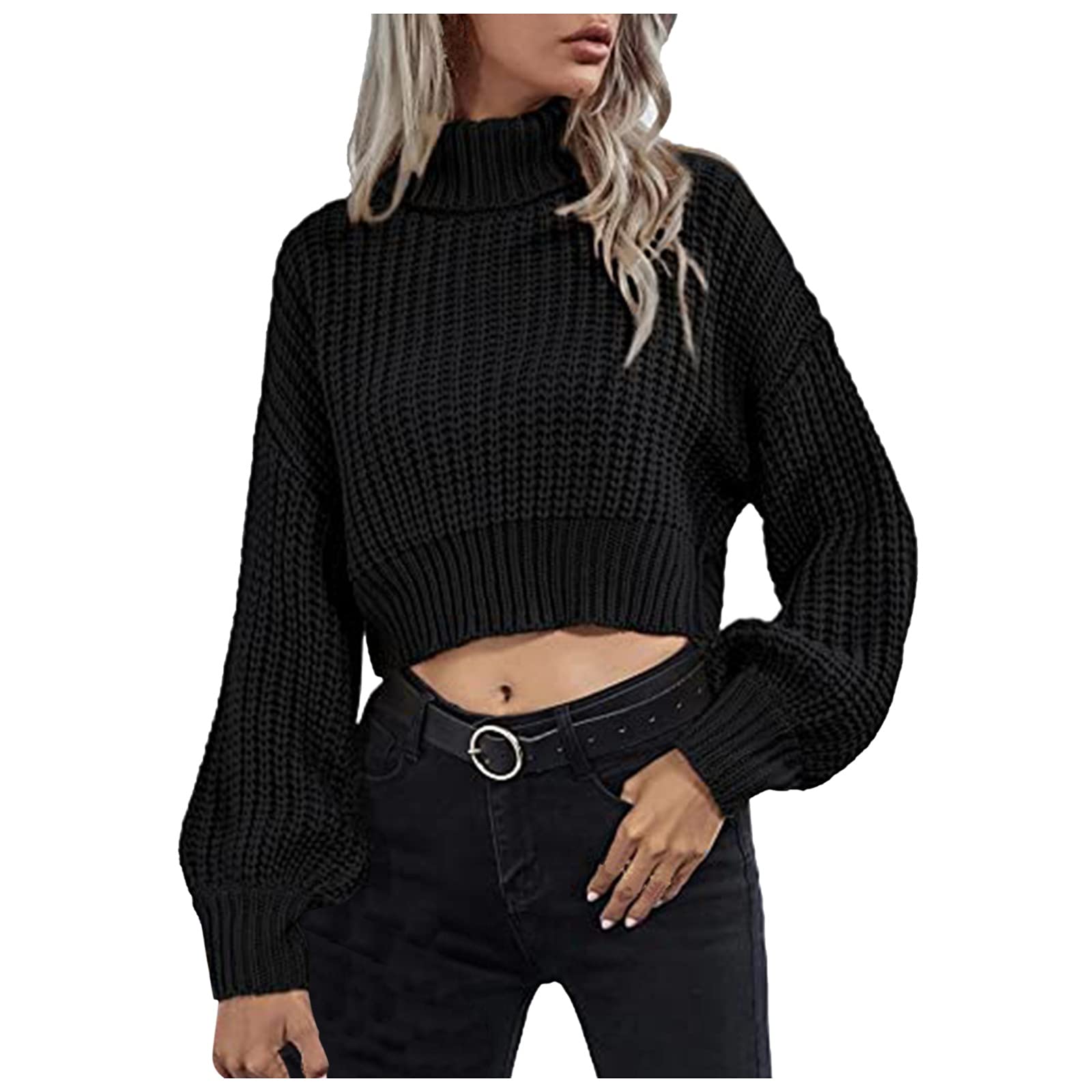 SLENDIPLUS Women's Casual Solid Color Short Pullover Sweater Jacket for Autumn & Winter | Cozy Knitwear for Layering, Office Wear & Outdoor Activities