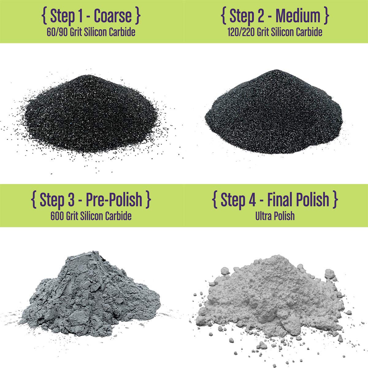 Premium Rock Tumbler Refill Kit - 3 Lbs. Mixed Gemstones from Asia, Brazil & Madagascar with 6 Batches of 4-Step Grit & Polish | Perfect for Jewelry Making, Lapidary & DIY Craft Projects