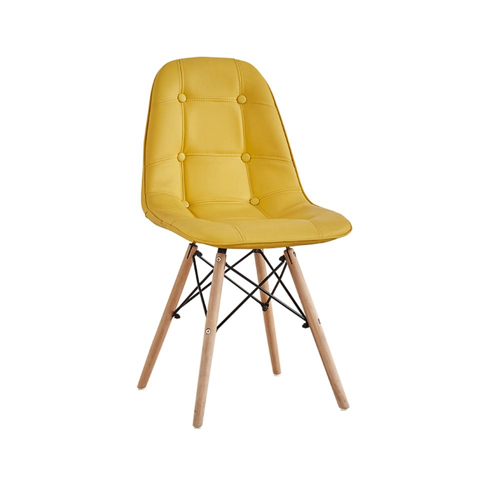 Ergonomic Study Office Chair - High Back Adjustable Stool for Adults, European Style Solid Wood Computer Desk Chair (Yellow, Size A) - Perfect for Home Office, Gaming & Restaurant Use