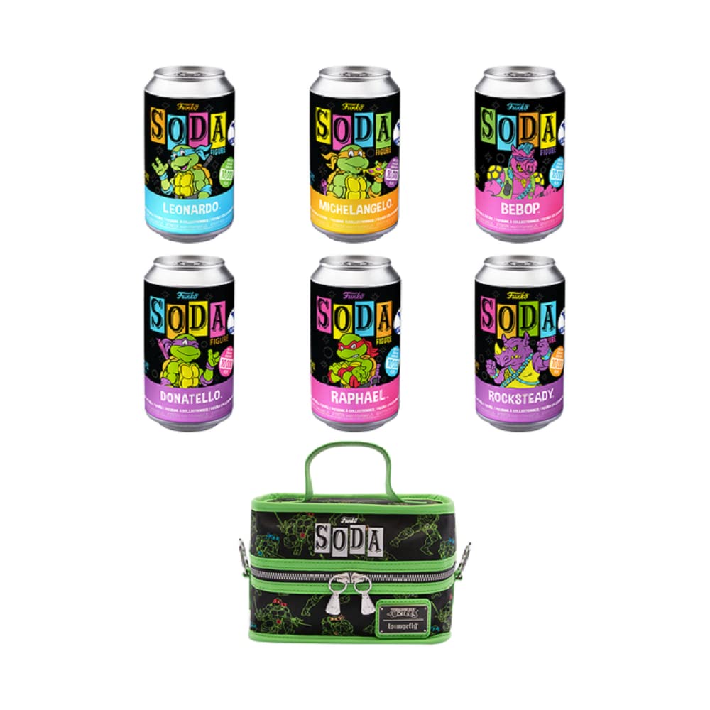 Funko Teenage Mutant Ninja Turtles 6-Pack Black Light Vinyl Soda Can Coolers - Limited Edition Collectible for TMNT Fans, Perfect for Parties, Gifts & Home Decor