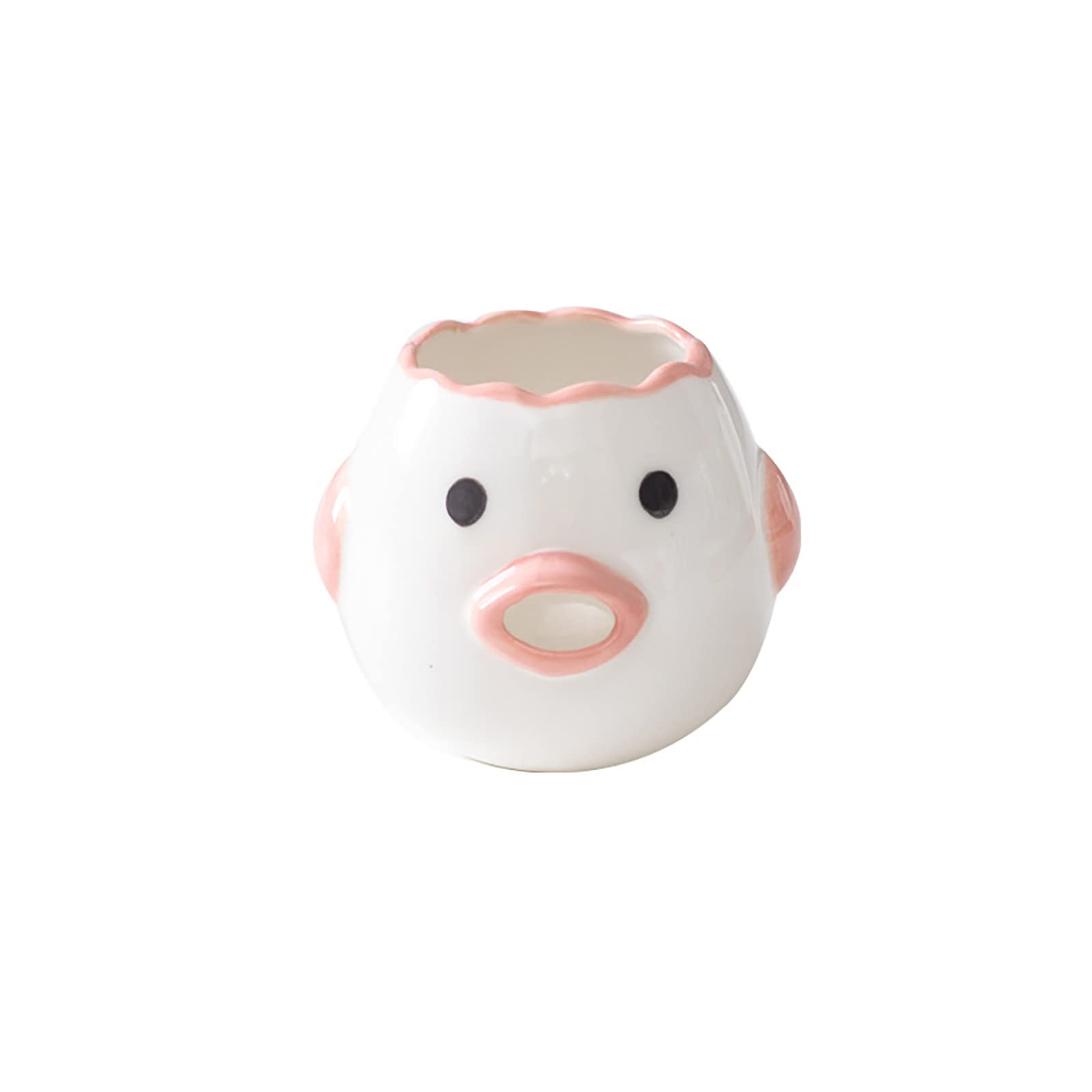 Premium Ceramic Egg Separator - Food Grade Kitchen Tool for Separating Egg Yolks & Whites | Perfect for Baking, Cooking, Mayonnaise Making & Oil Funneling | Durable & Stylish Pink Design (One Size)
