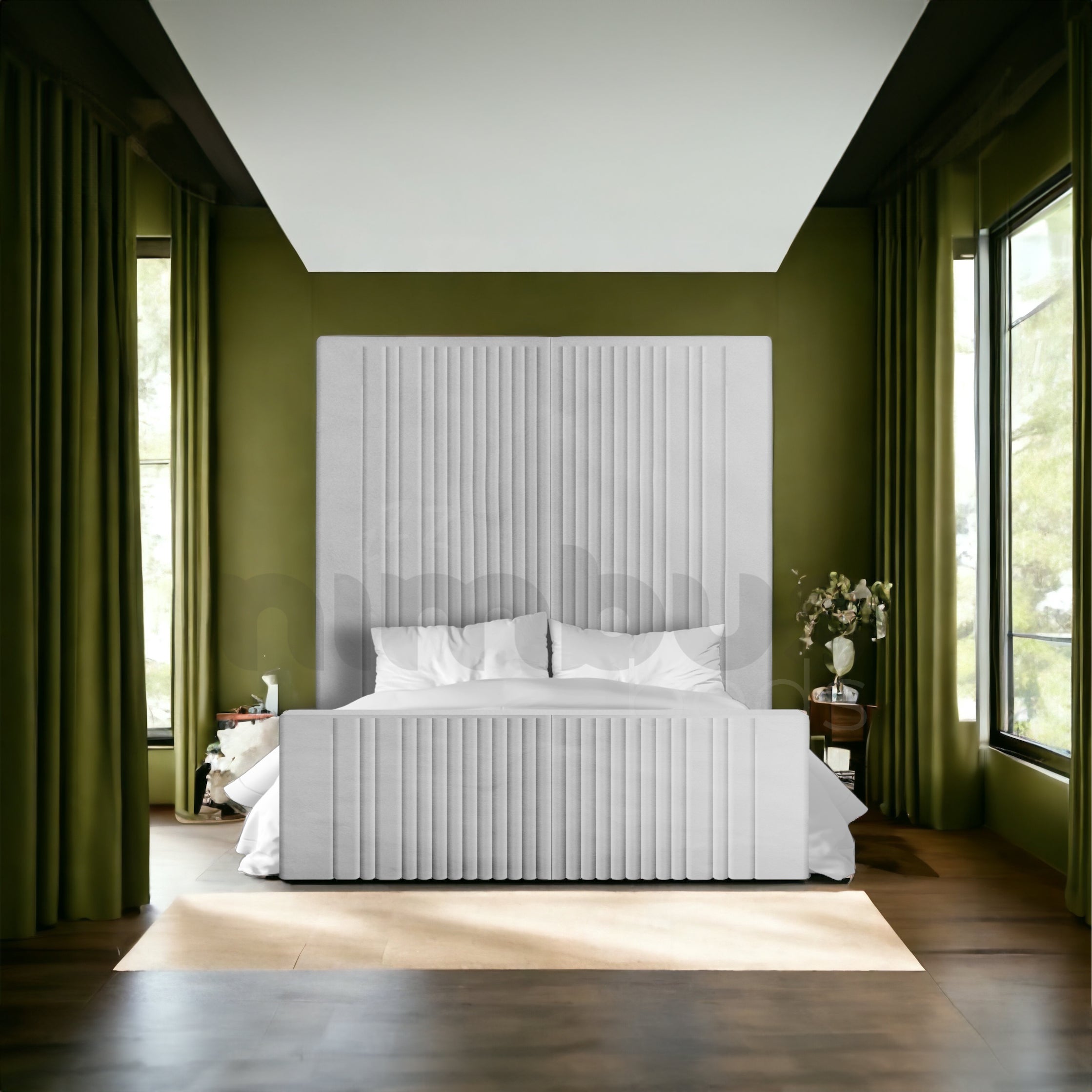 Atlanta Bed Frame - Queen Size Platform Bed with Headboard, Sturdy Metal Frame for Modern Bedrooms | Perfect for Master Bedrooms, Guest Rooms & Apartments