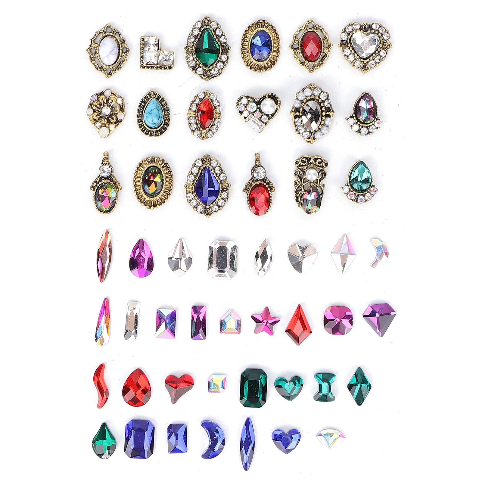 Vomeko Nail Rhinestones Set - 5000+ Gems for Nail Art, Embellishments & Nail Jewelry Accessories | Perfect for DIY Manicures, Salon Nail Designs & Party Glam Looks