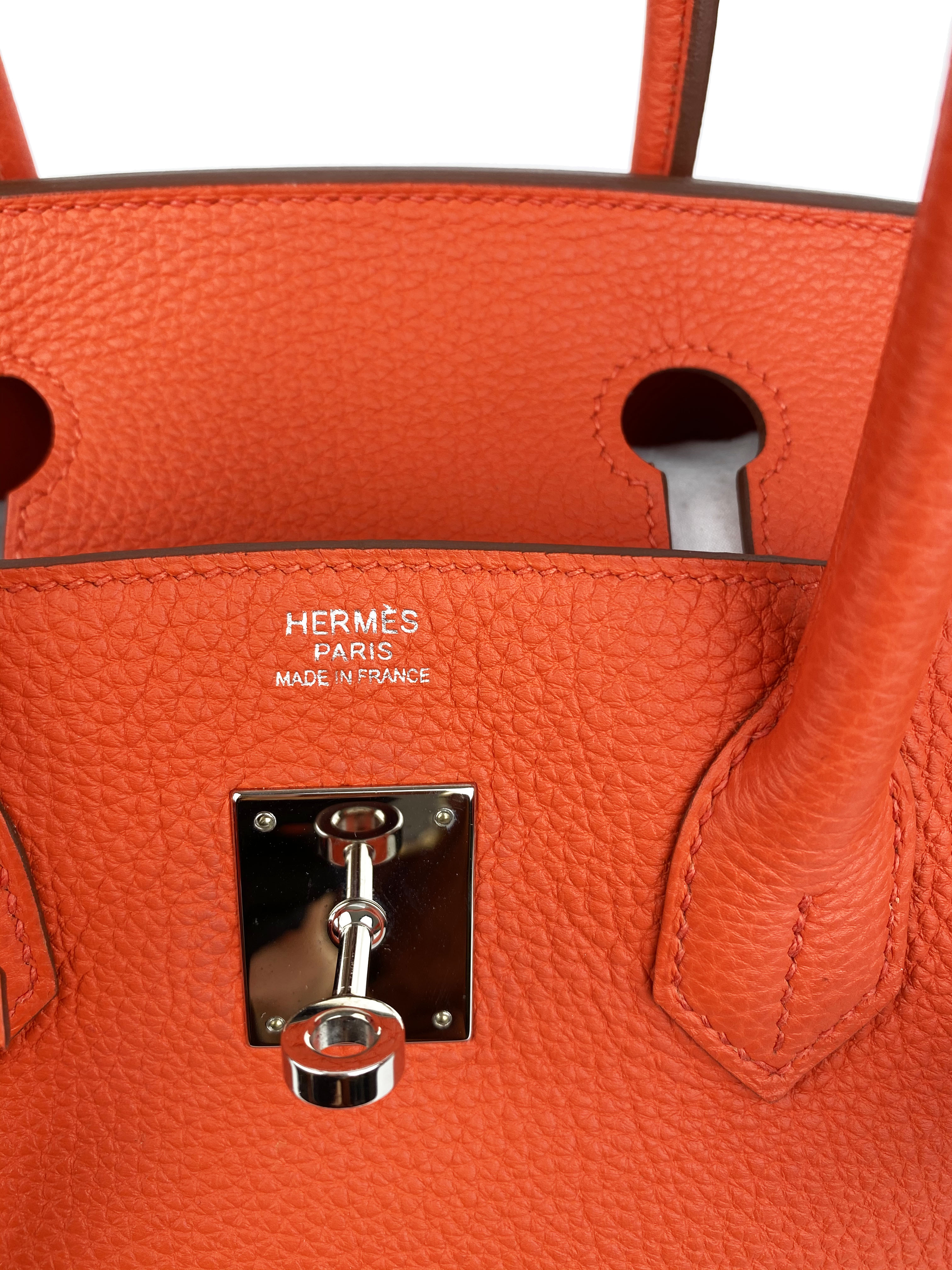 Hermes 30cm Birkin Bag in Vibrant Orange Poppy 8V - Luxury Designer Handbag for Women, Perfect for Work, Travel & Special Occasions