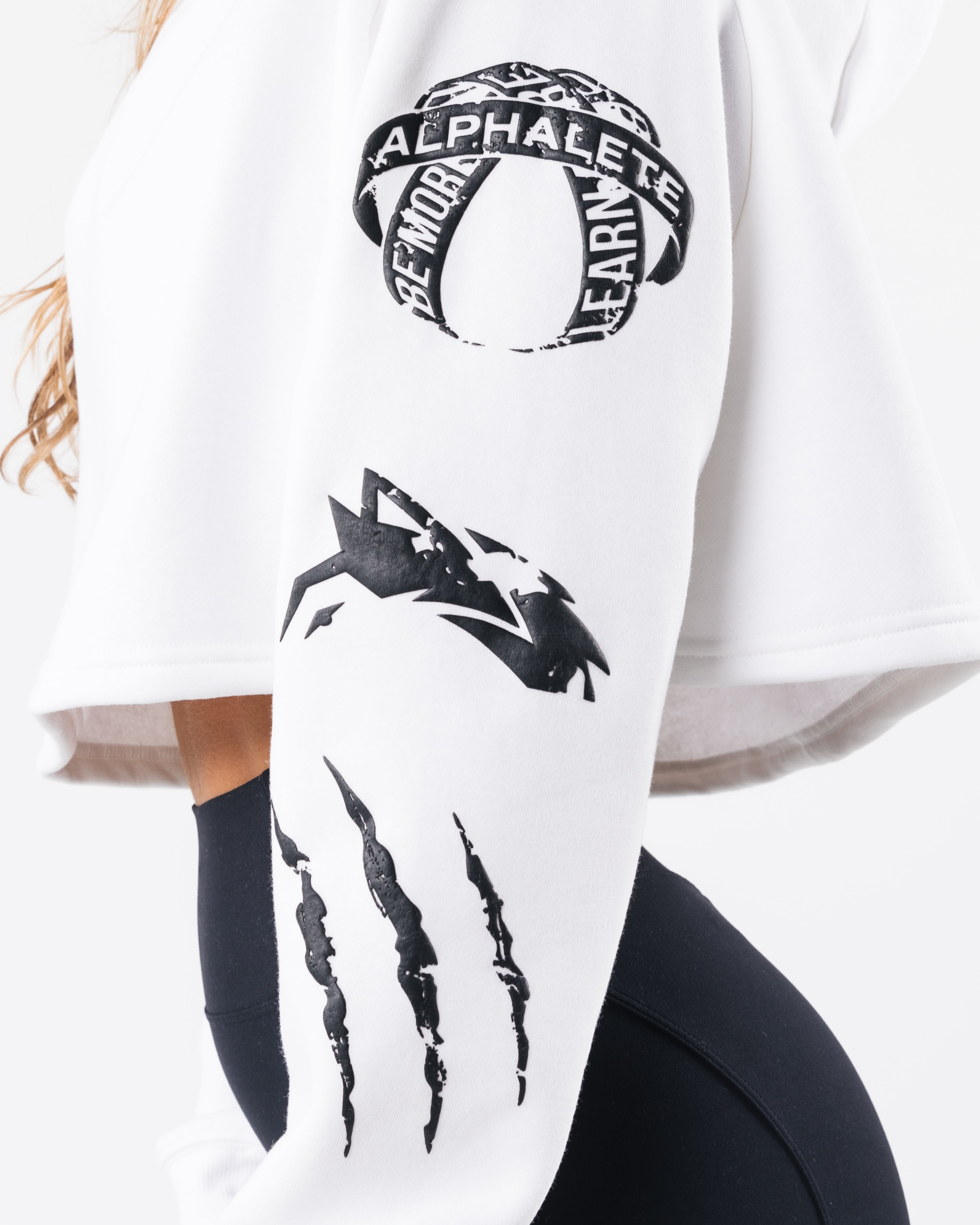Trilogy Crop Hoodie for Women - Soft & Comfortable White Pullover Sweatshirt - Perfect for Gym, Yoga, and Casual Wear