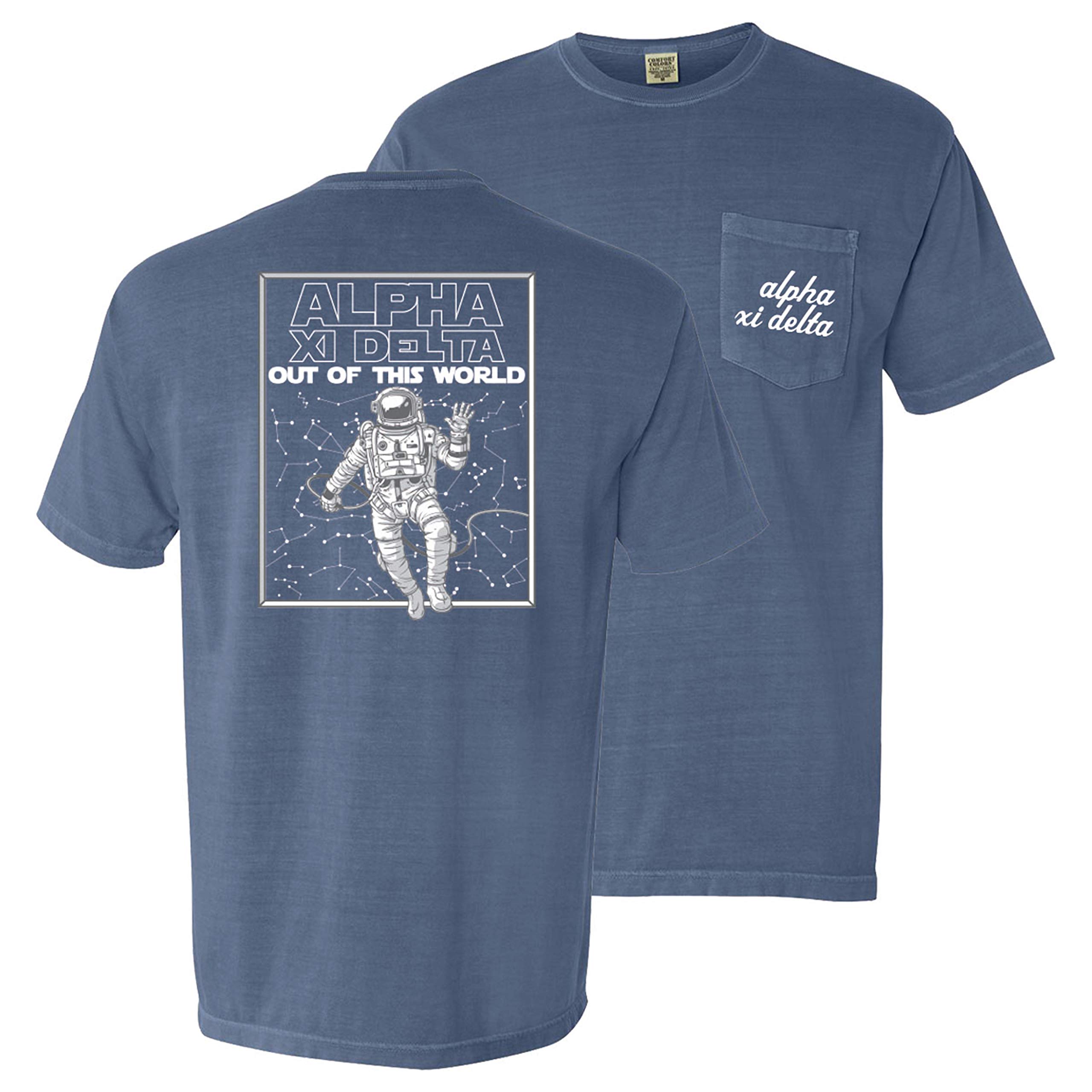 Alpha Xi Delta Sorority Comfort Colors T-Shirt | AXiD Greek Constellation Design | Soft Cotton Apparel for Sorority Sisters | Perfect for Rush Week, Bid Day & Sisterhood Events