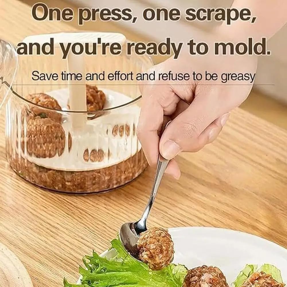 Translucent Meatball Maker Tool - 5 Balls Kitchen Mold Set for Easy DIY Meatballs (Yellow) | Perfect for Homemade Italian Dishes, Meal Prep & Family Cooking