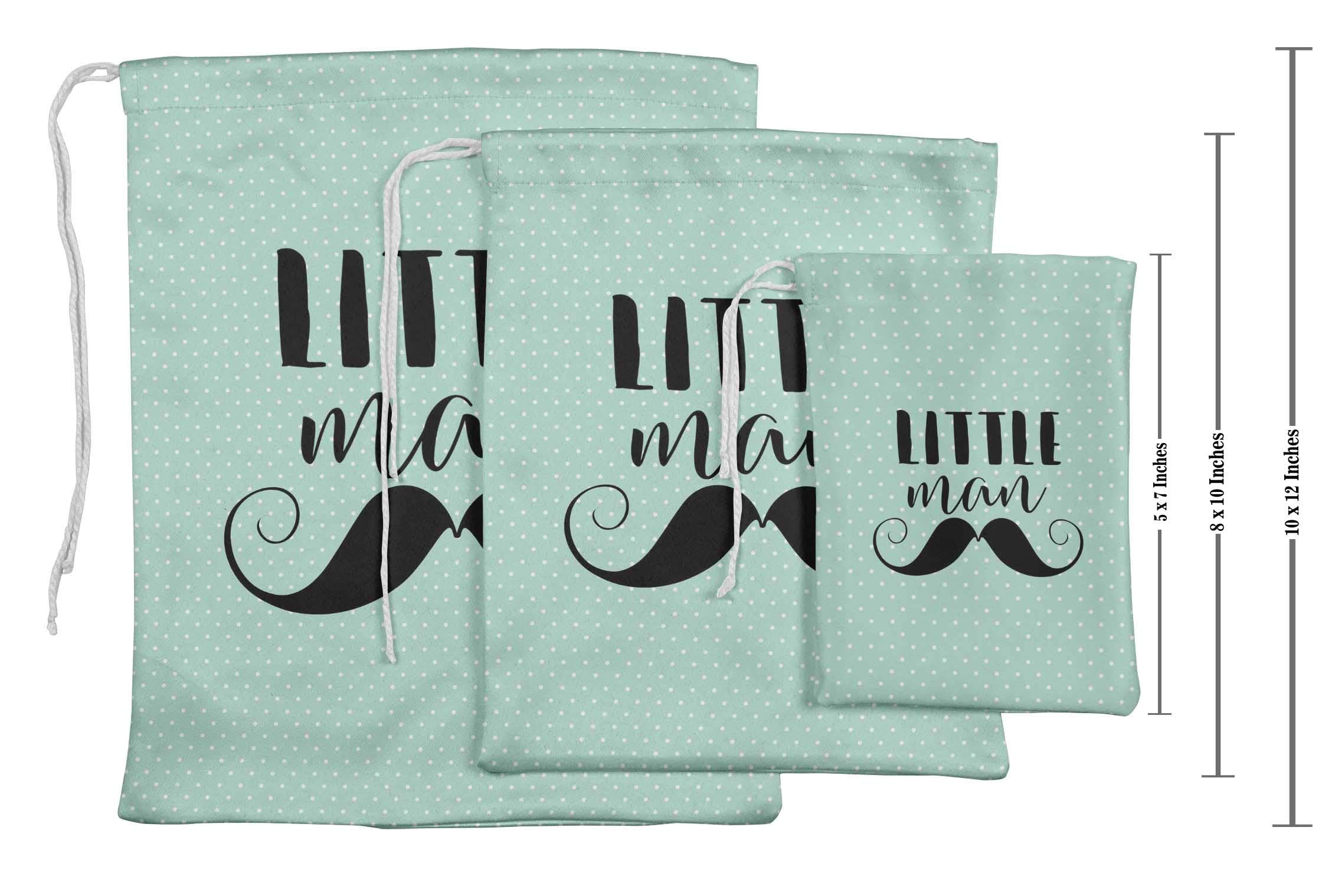 Blue Mustache Baby Shower Gift Bags - 15pc Party Favors for Candy & Gifts