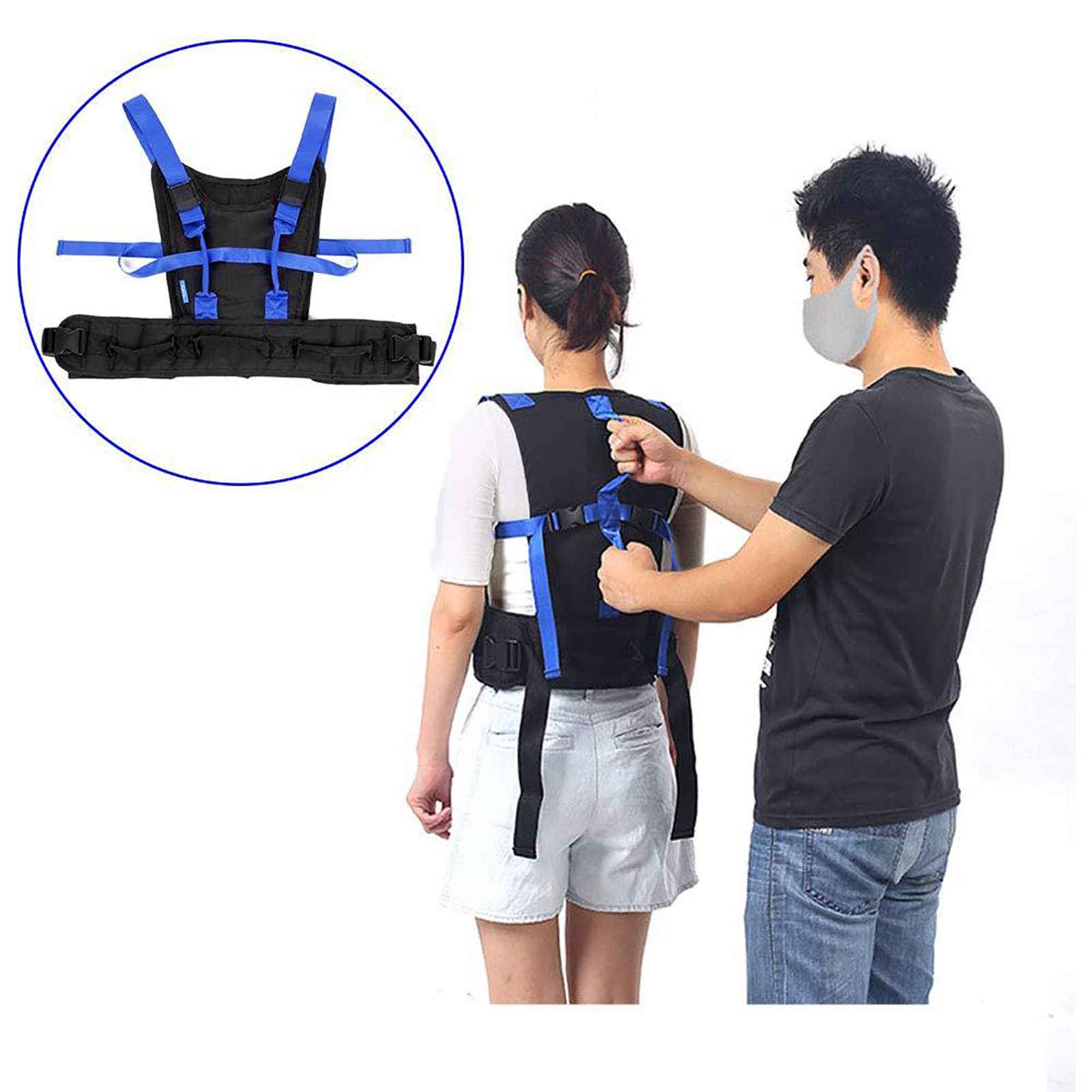 **Physical Therapy Gait Belt with Handles - Transfer Assistance Belt for Seniors & Elderly Care - Pediatric Lifting Harness for Safe Mobility - Ideal for Home, Hospital, and Rehabilitation Use**