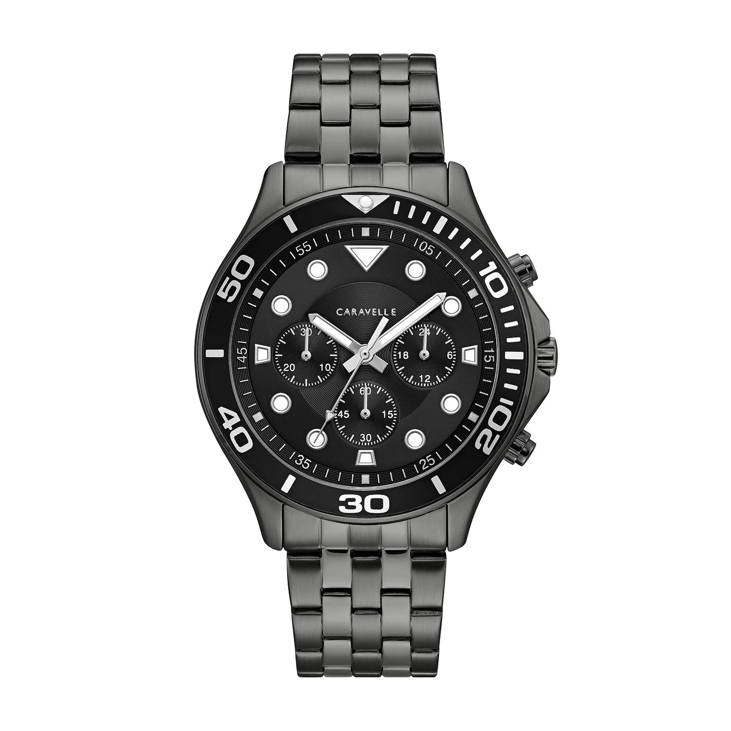 Bulova Caravelle Sport Chronograph Men's Watch - Stainless Steel Case, Gray Dial (Model 45A144) - Perfect for Business, Casual & Outdoor Activities