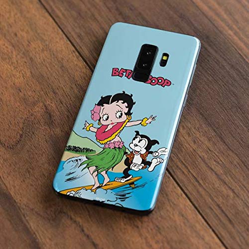 Officially Licensed Betty Boop Surfing Design Phone Skin Decal for Samsung Galaxy S9 Plus - Durable Protective Cover with Unique Artwork for Everyday Use & Travel