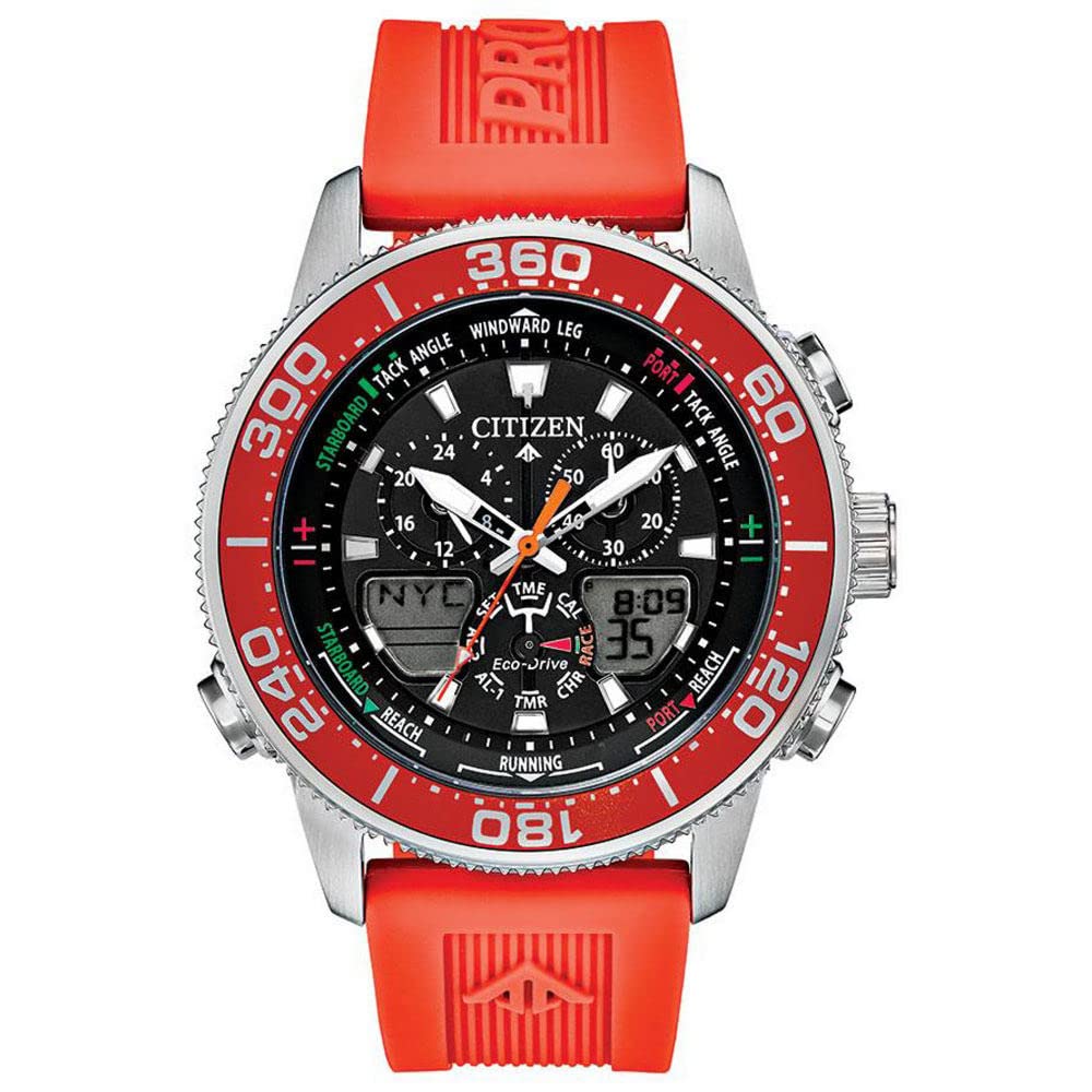 Citizen Men's Promaster Sailhawk Eco-Drive Watch - Solar-Powered Yacht Racing Chronograph with Polyurethane Strap, Dual-Time Display & Luminous Hands - Perfect for Sailing, Water Sports & Outdoor Adventures