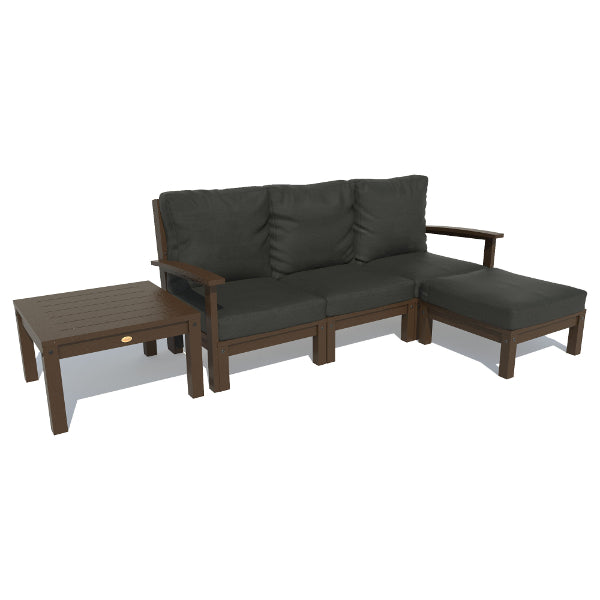 Custom Deep Seating Sofa Set with Ottoman and Side Table - Modern Living Room Furniture for Comfortable Lounging & Relaxation