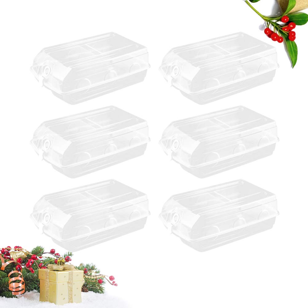 Cabilock 6-Piece Clear Flip-Drawer Shoe Storage Box Set - Foldable Stackable Clamshell Design with Lids - Thickened Plastic Shoe Organizer for Closet, Entryway & Bedroom Organization