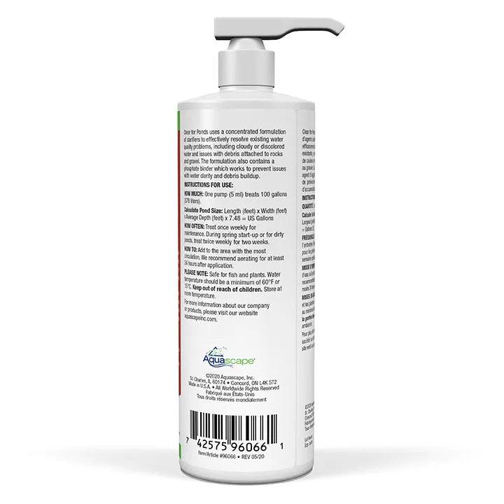 Clear for Ponds - Natural Water Clarifier for Koi & Garden Ponds | Improves Water Clarity & Reduces Algae | Perfect for Outdoor Water Features & Fish Tanks