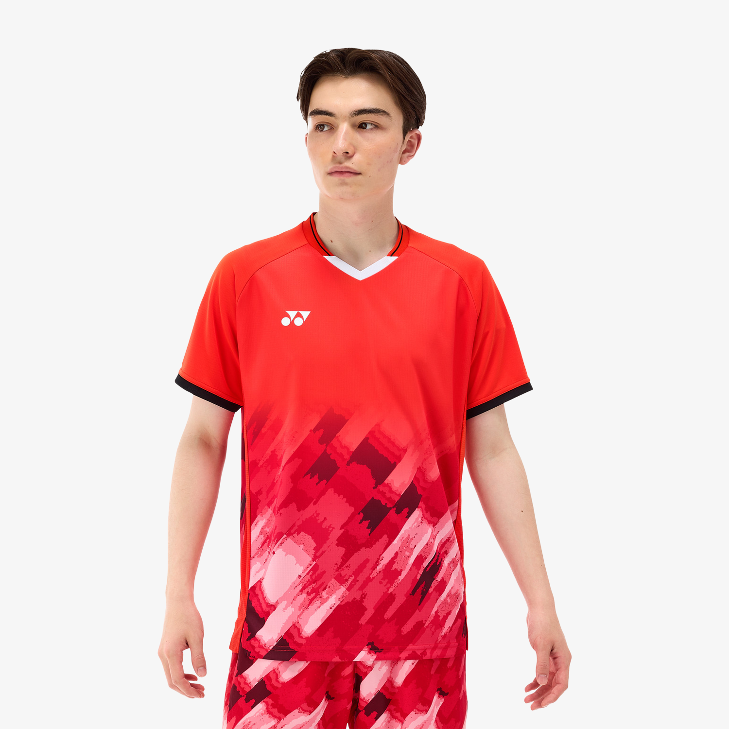Yonex Men's Game Tennis Shirt 10581 - Flash Orange | Moisture-Wicking Performance Top for Casual & Competitive Play