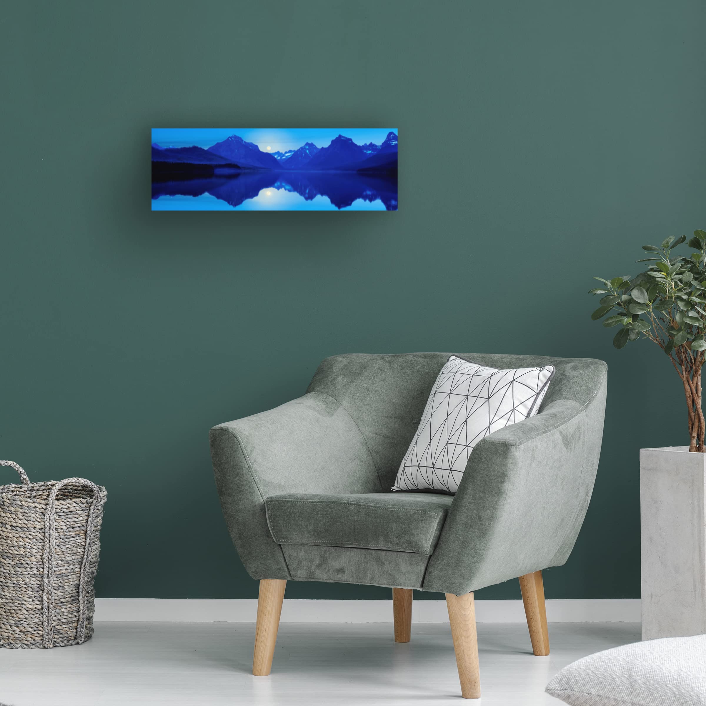 James McLoughlin 'Mountainscape Panorama I' Canvas Wall Art Print - Stunning Landscape Painting for Living Room, Bedroom & Office Decor
