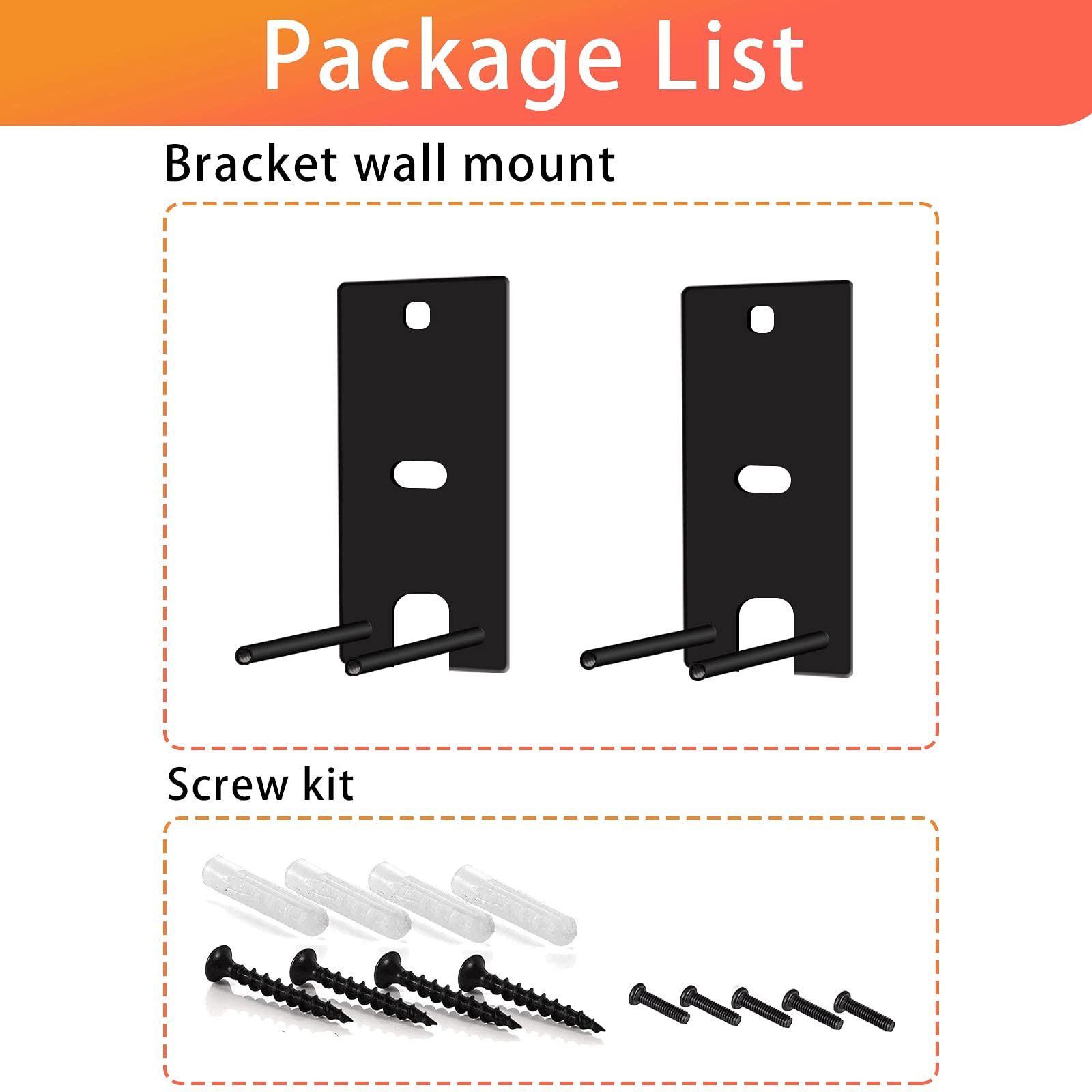 Bose Wall Mount Brackets for Bose Surround Speakers 700 & OmniJewel Lifestyle 650 - Black Speaker Mounting Kit for Home Theater System - Perfect for Wall Installation in Living Room, Bedroom or Home Theater Setup