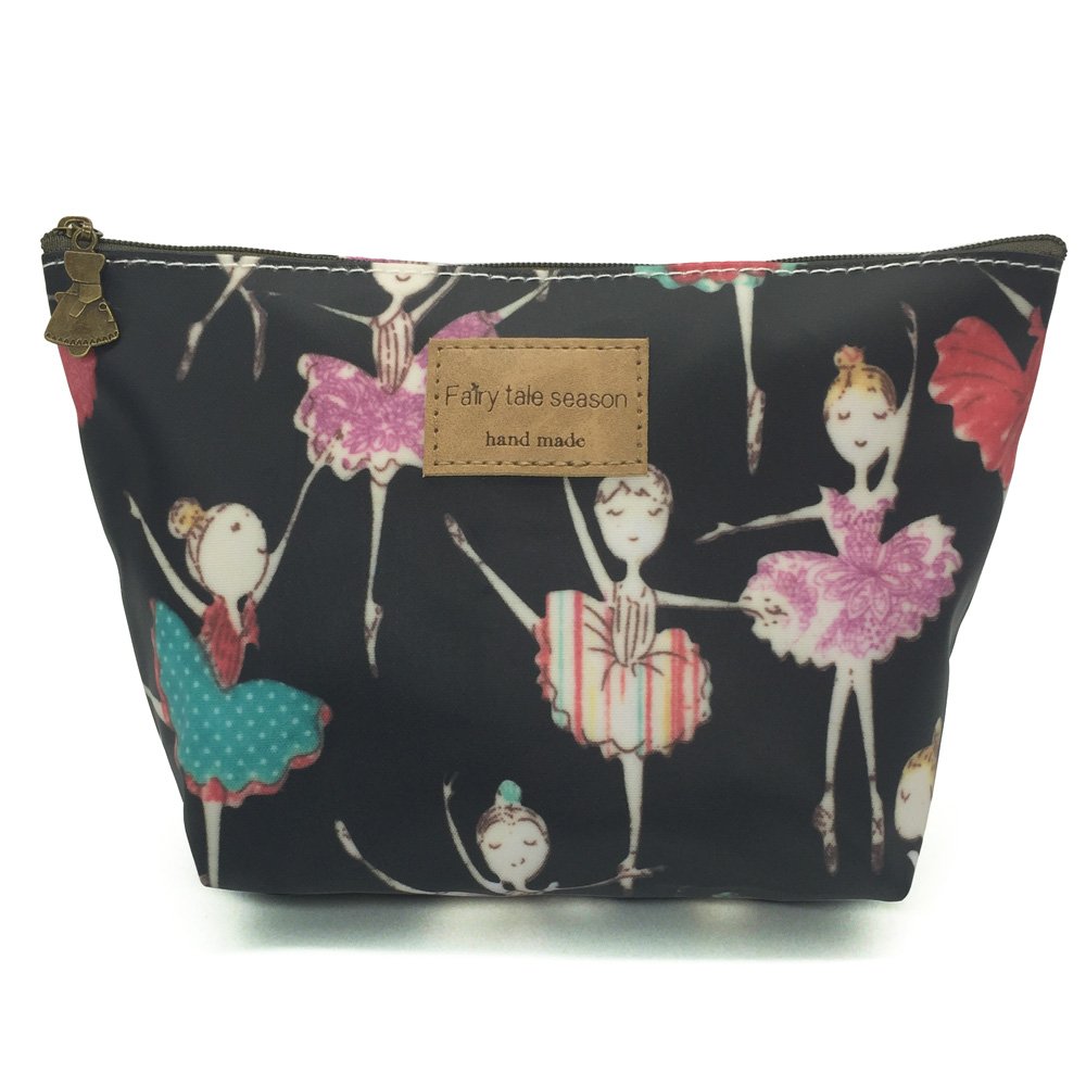 Ballet Girl Makeup Tote Bag - 14 Stylish Patterns for Cosmetics & Accessories (P11417010) - Perfect for Dance Classes, Travel & Everyday Use