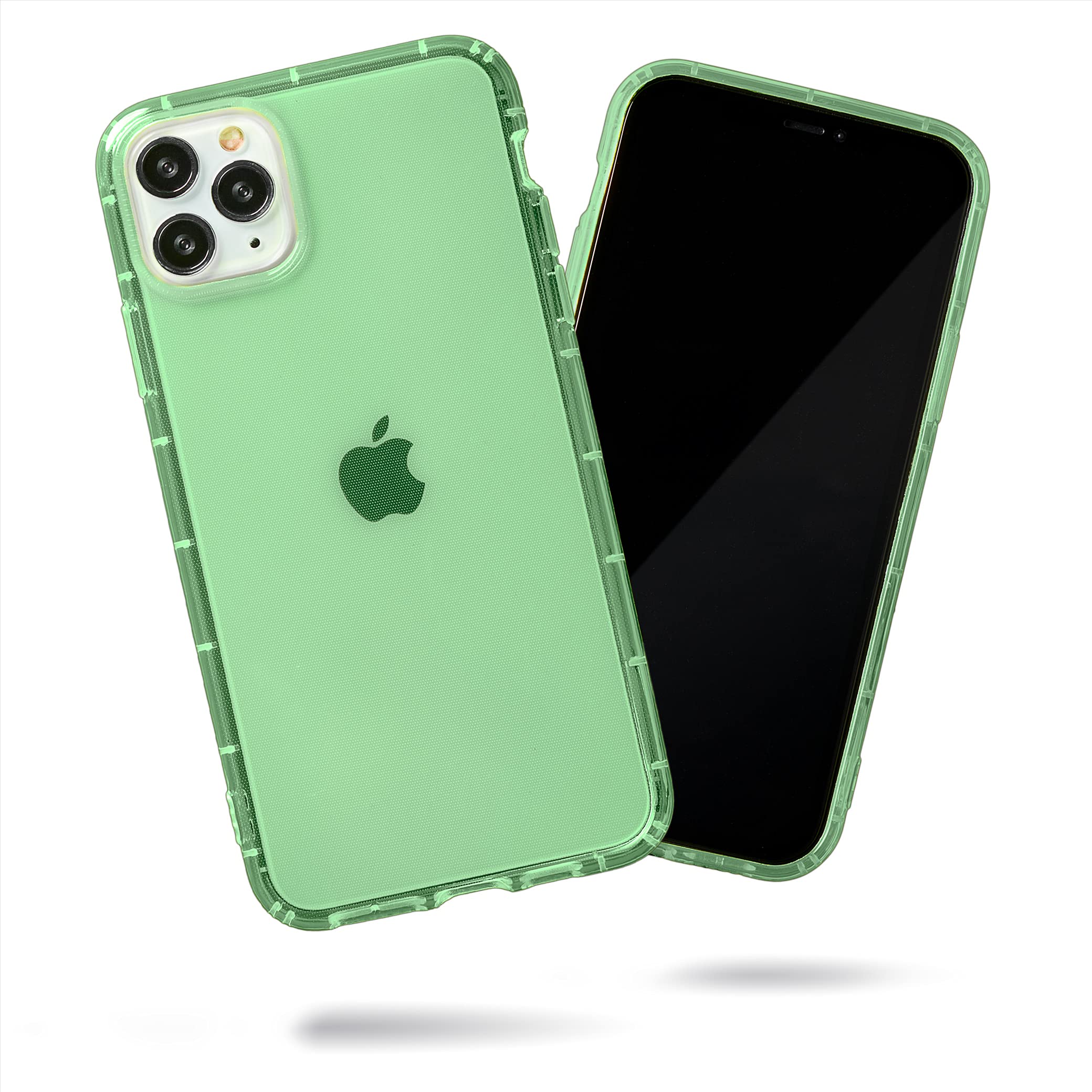SteepLab Neon Highlighter Case for iPhone 11 Pro Max - Grippy Jelly Phone Cover with Protective Air Pockets, Shockproof & Anti-Slip Design (Precious Emerald Green) - Perfect for Gym, Outdoor Activities & Everyday Protection