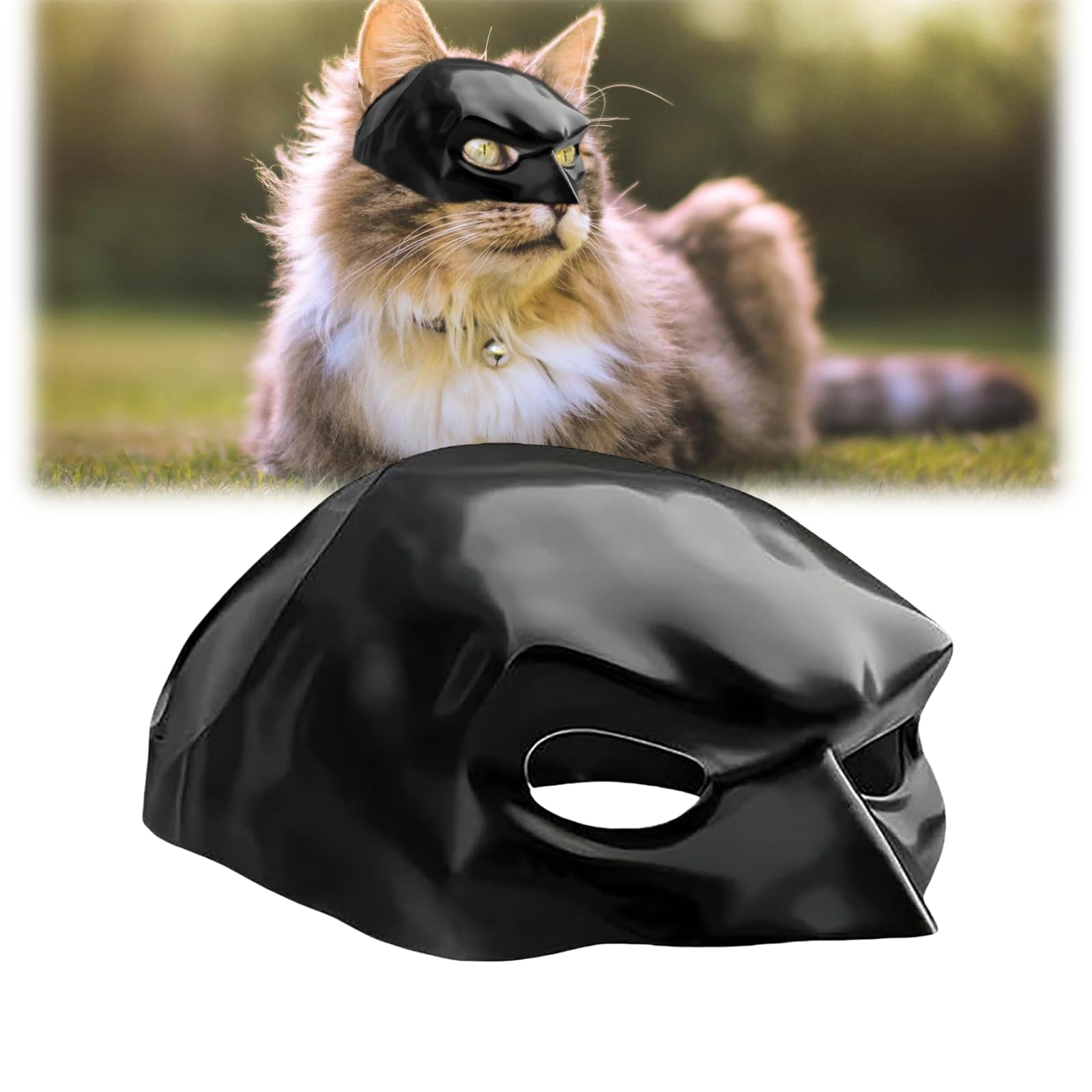 Bat Cat Mask for Halloween - Black Cat Bat Cosplay Hat & Costume Accessory for Small to Medium Cats - Perfect for Halloween Parties, Pet Costume Contests & Fun Photo Shoots