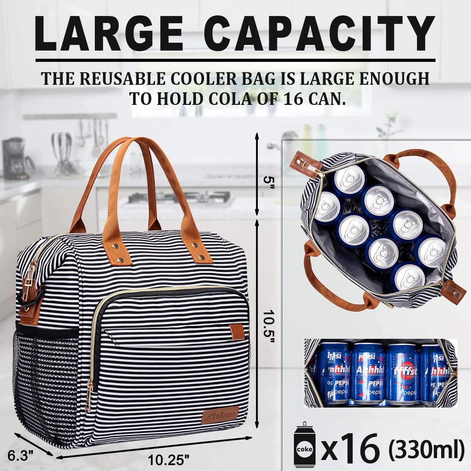 Insulated Lunch Box for Adults - Leakproof Reusable Lunch Bag for Work, Office & School | BPA-Free Thermal Food Container for Men & Women | Perfect for Meal Prep, Picnics & Commuting
