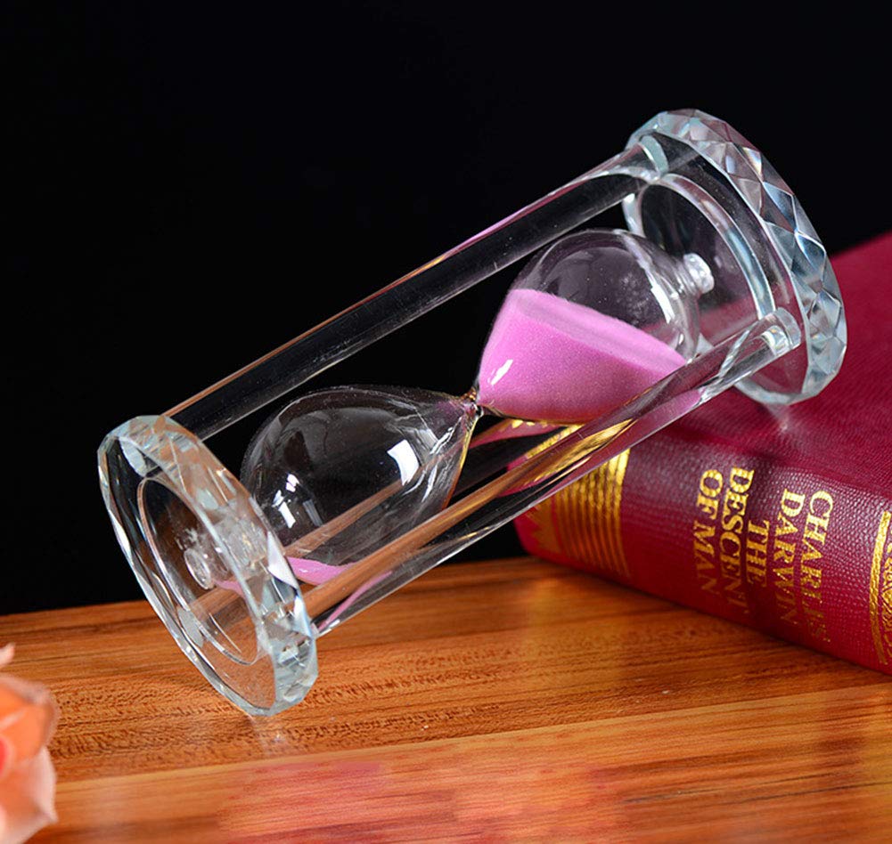 60 Minute Purple Crystal Hourglass Sand Timer - Elegant Kitchen Cooking Timer, Home Office Decor, Unique Christmas & Birthday Gift for Adults & Kids - Perfect for Baking, Meditation, Study & Time Management
