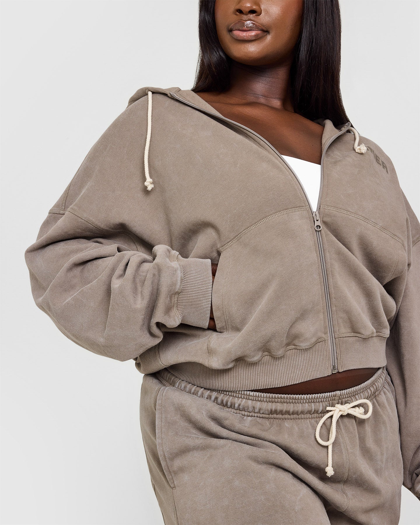 Raw Lounge Oversized Zip Hoodie for Women & Men | Soft Washed Warm Sand Pullover | Cozy Casual Wear for Home, Travel & Outdoor Activities