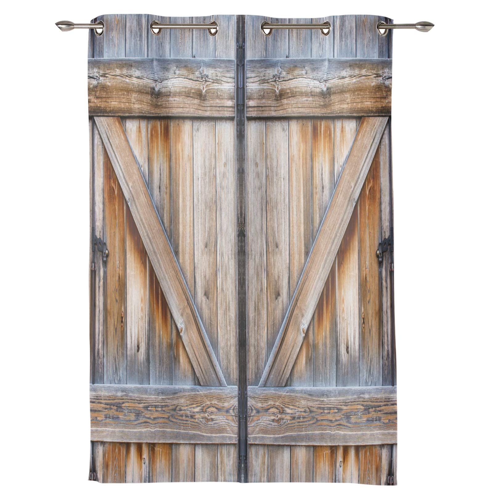 Vintage Wooden Privacy Curtains - Light Filtering Room Divider for Bedroom & Home Decor