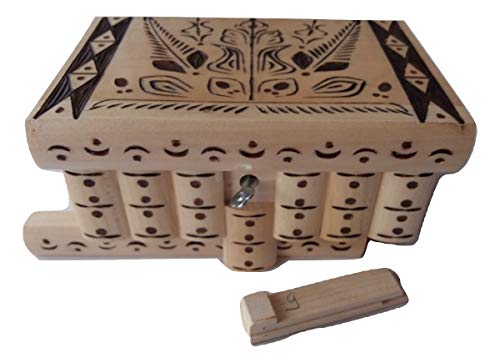 Natural With Brown Carving