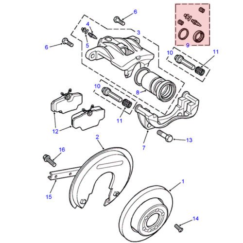Land Rover Range Rover P38 1995-2002 Rear Brake Caliper Overhaul Kit - STC1909 | Complete Service Kit for One Caliper | Perfect for Brake Maintenance & Repair