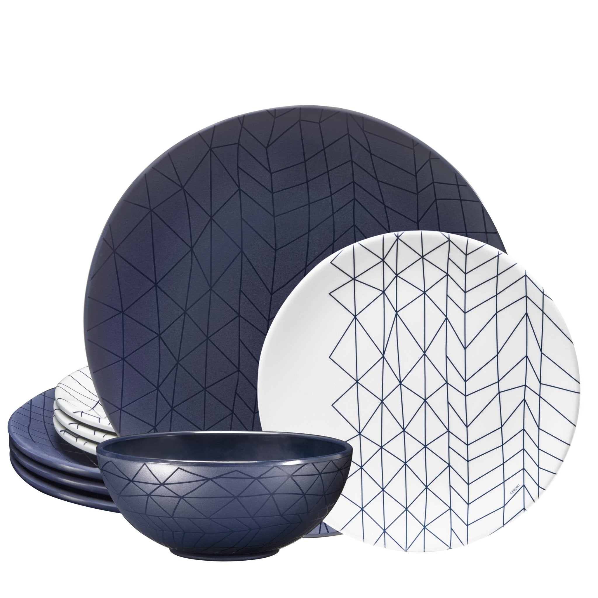 12-Piece Spiderman Melamine Plate and Bowl Dinnerware Set - French Navy Blue - Durable, Kid-Friendly, Unbreakable - Perfect for Birthday Parties, Picnics, and Everyday Family Meals