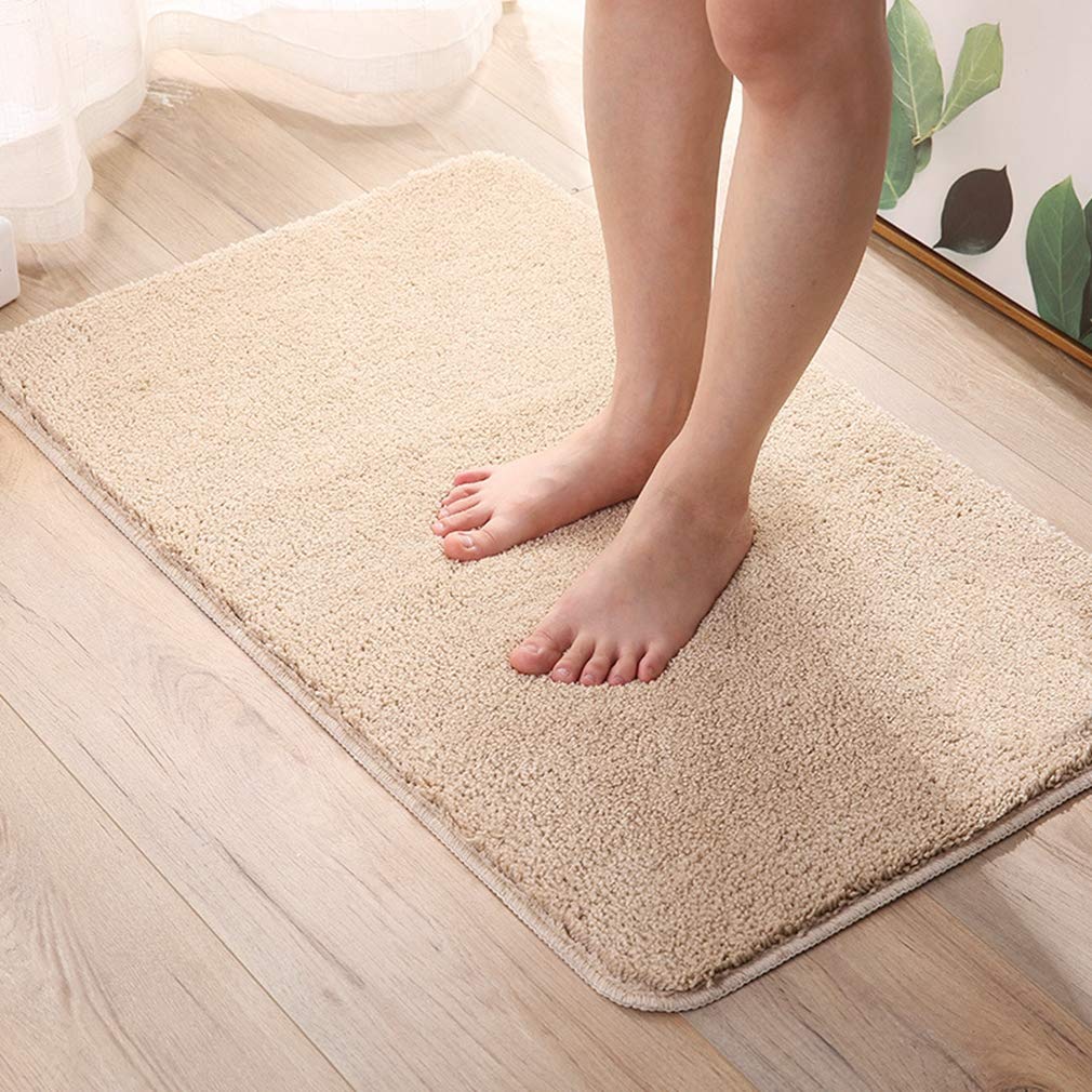 Non-Slip Bath Rugs for Bathroom - Super Absorbent Shaggy Door Mat, Machine Washable Plush Carpet (24