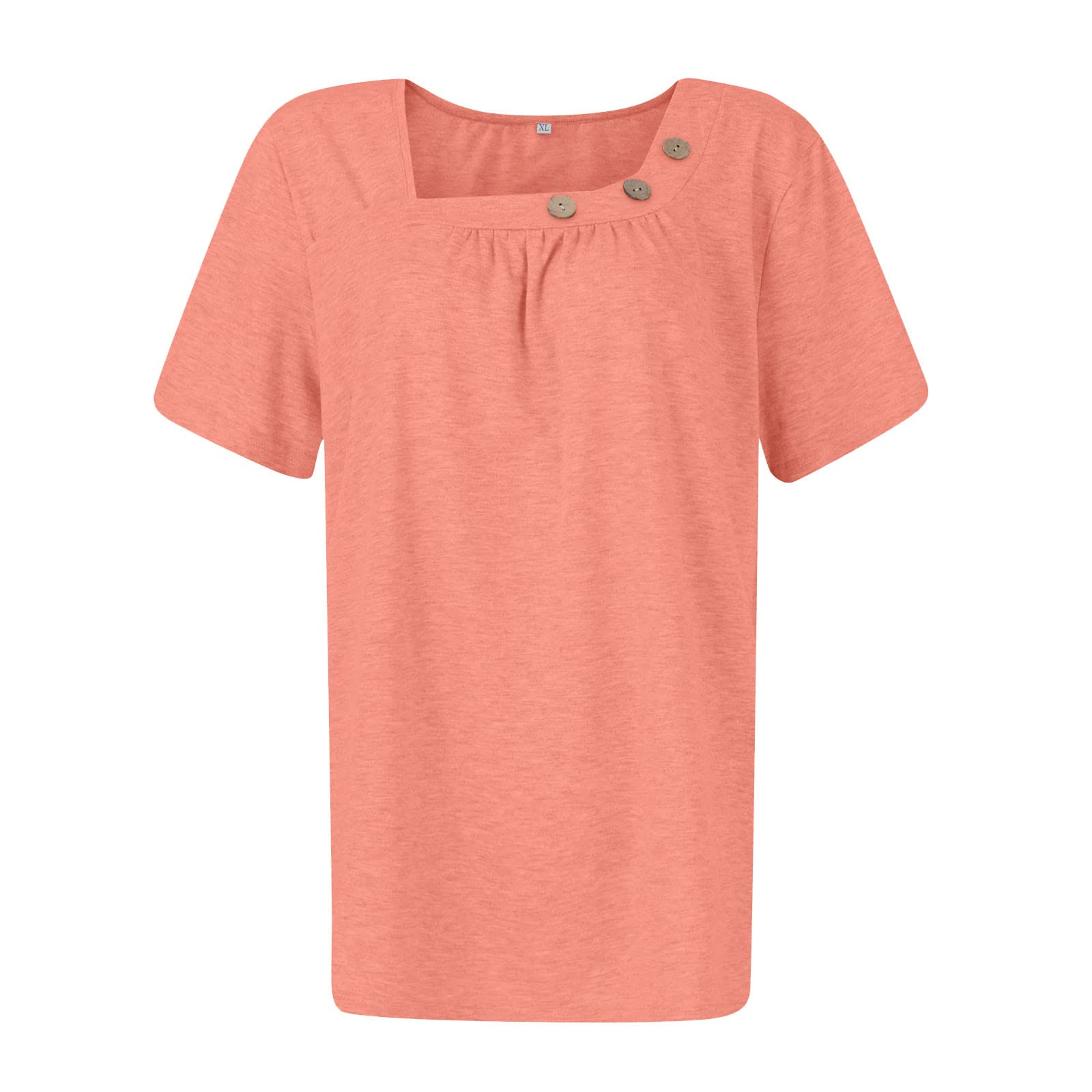 Trendy 2024 Summer Tops for Women - Short Sleeve Button Down Shirts with Crewneck & V-Neck Styles | Cute Casual Blouses & Dressy Tees for Going Out, Office Wear & Weekend Outfits