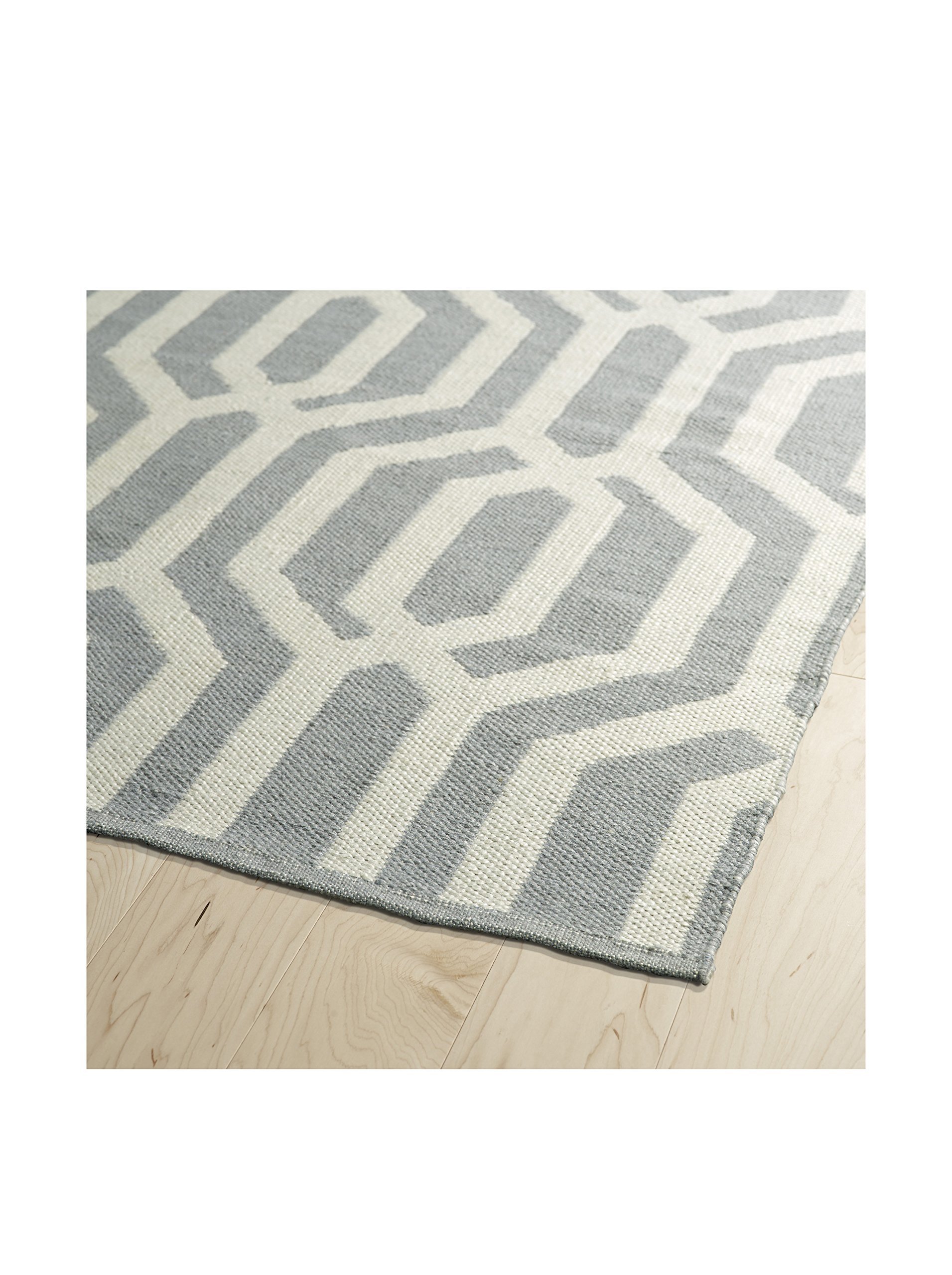 Kaleen Rugs Brisa Handmade Indoor/Outdoor Area Rug - 2' x 3' Grey Boho Chic Design for Living Room, Patio & Bedroom | Durable & Stylish Home Decor