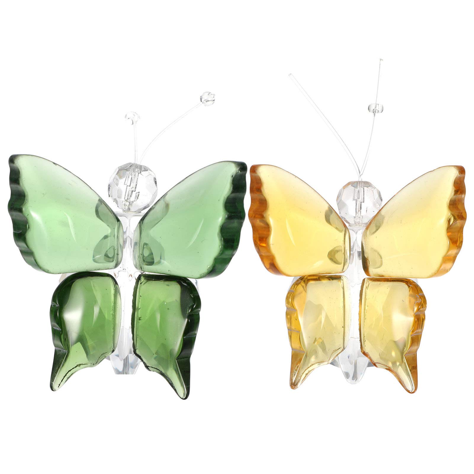 2pcs Crystal Flying Rhinestone Figurine with Base - Elegant Cut Glass Animal Statue Collection for Home, Office, Bedroom Decor - Perfect for Desk Display, Gift Giving & Interior Design Accents